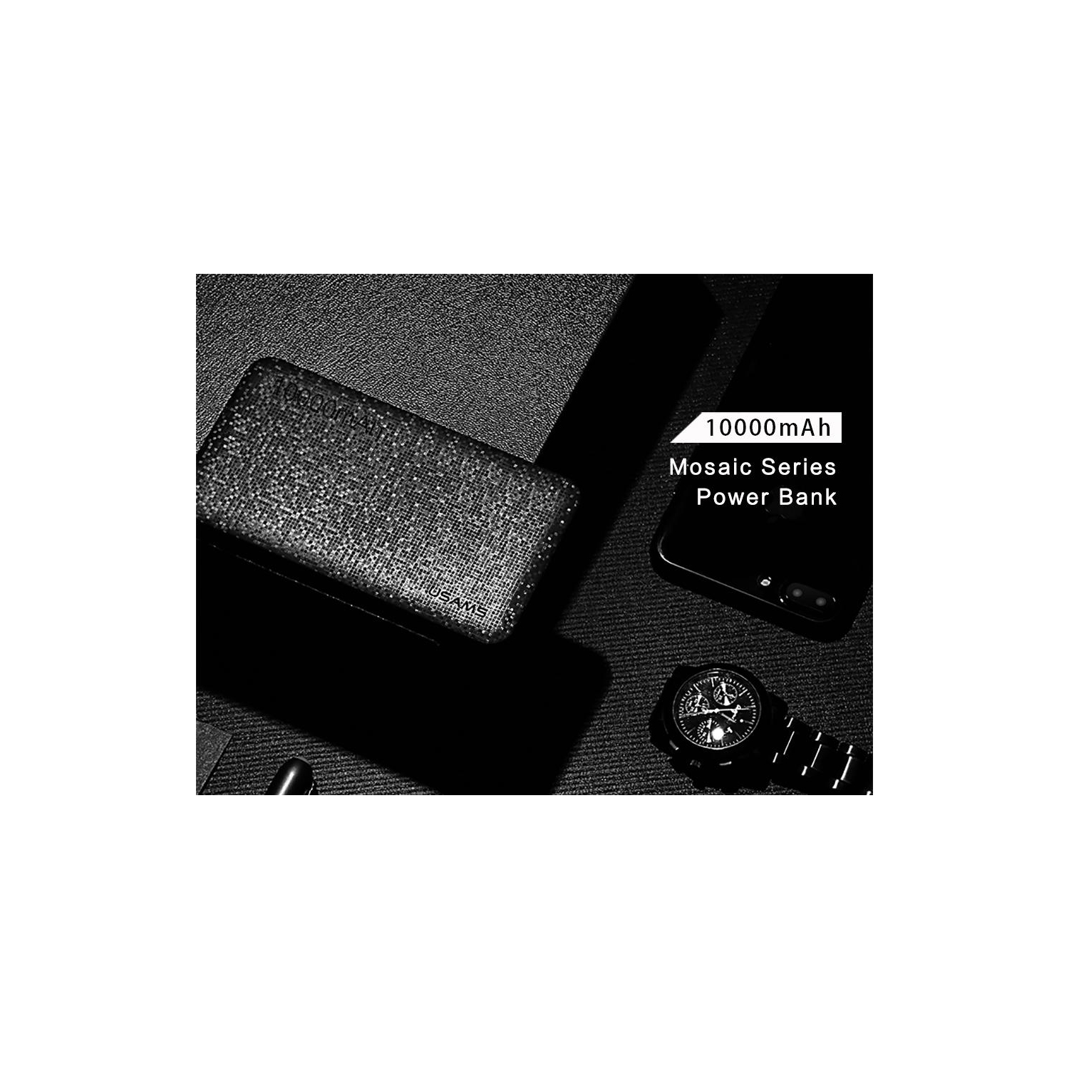 USAMS US-CD21 10000mAh Power Bank Mosaic Series White