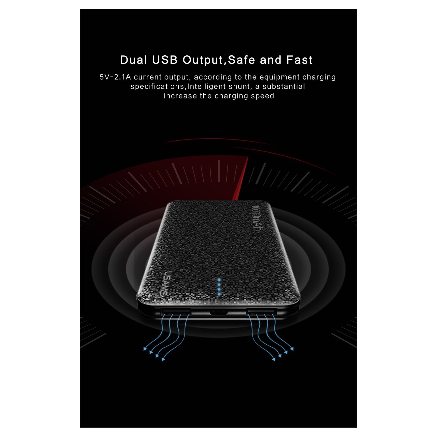 USAMS US-CD21 10000mAh Power Bank Mosaic Series White