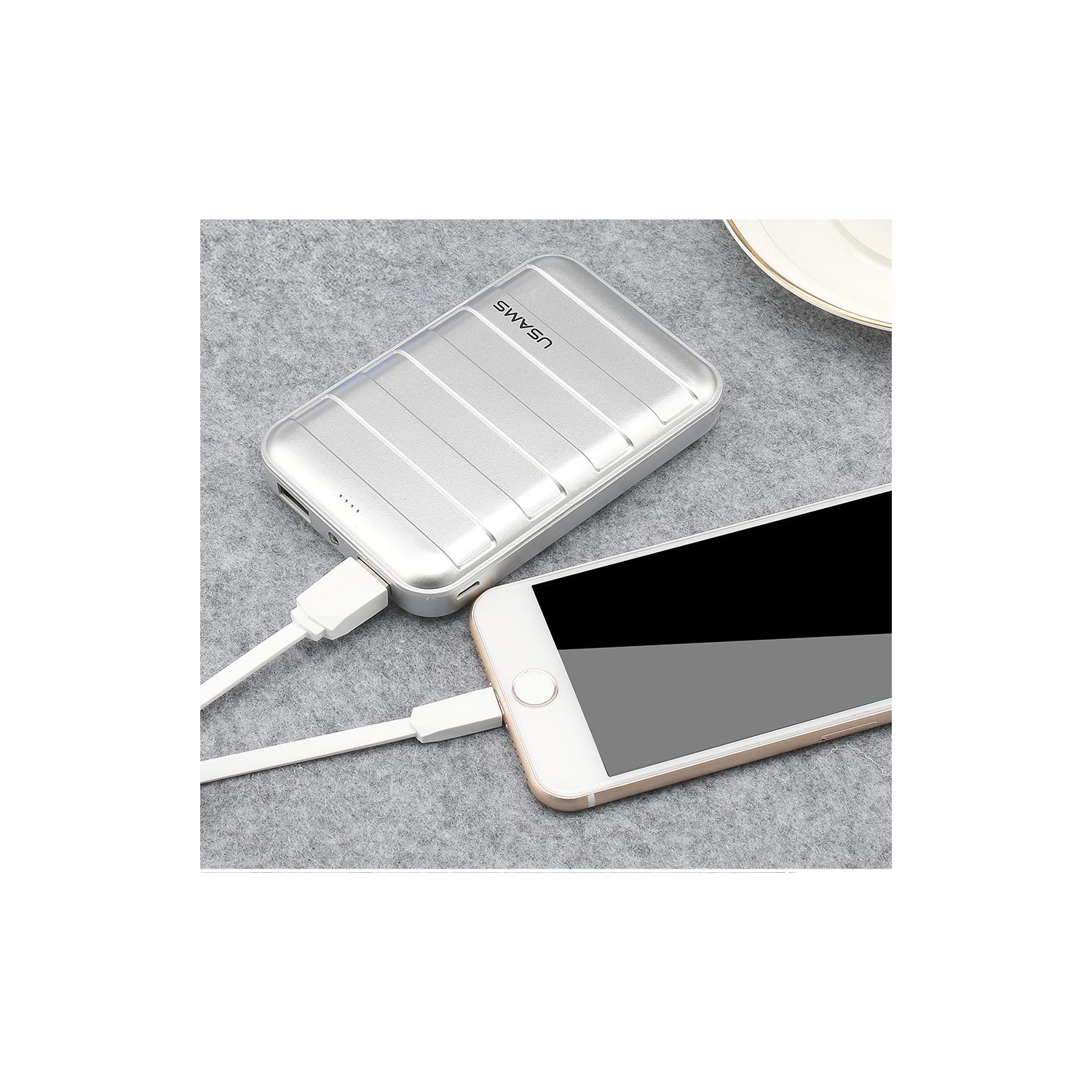USAMS US-CD08 6000mAh Power Bank Trunk Series Silver