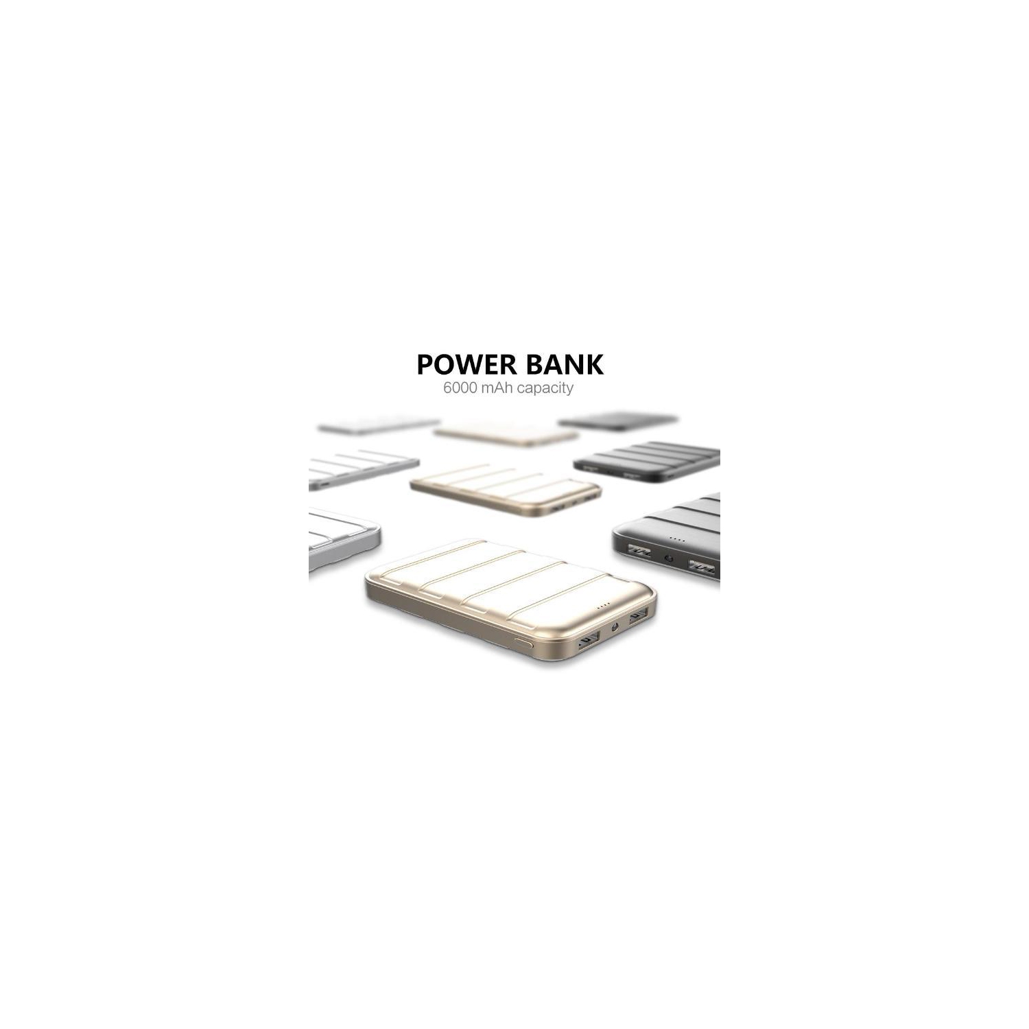 USAMS US-CD08 6000mAh Power Bank Trunk Series Silver