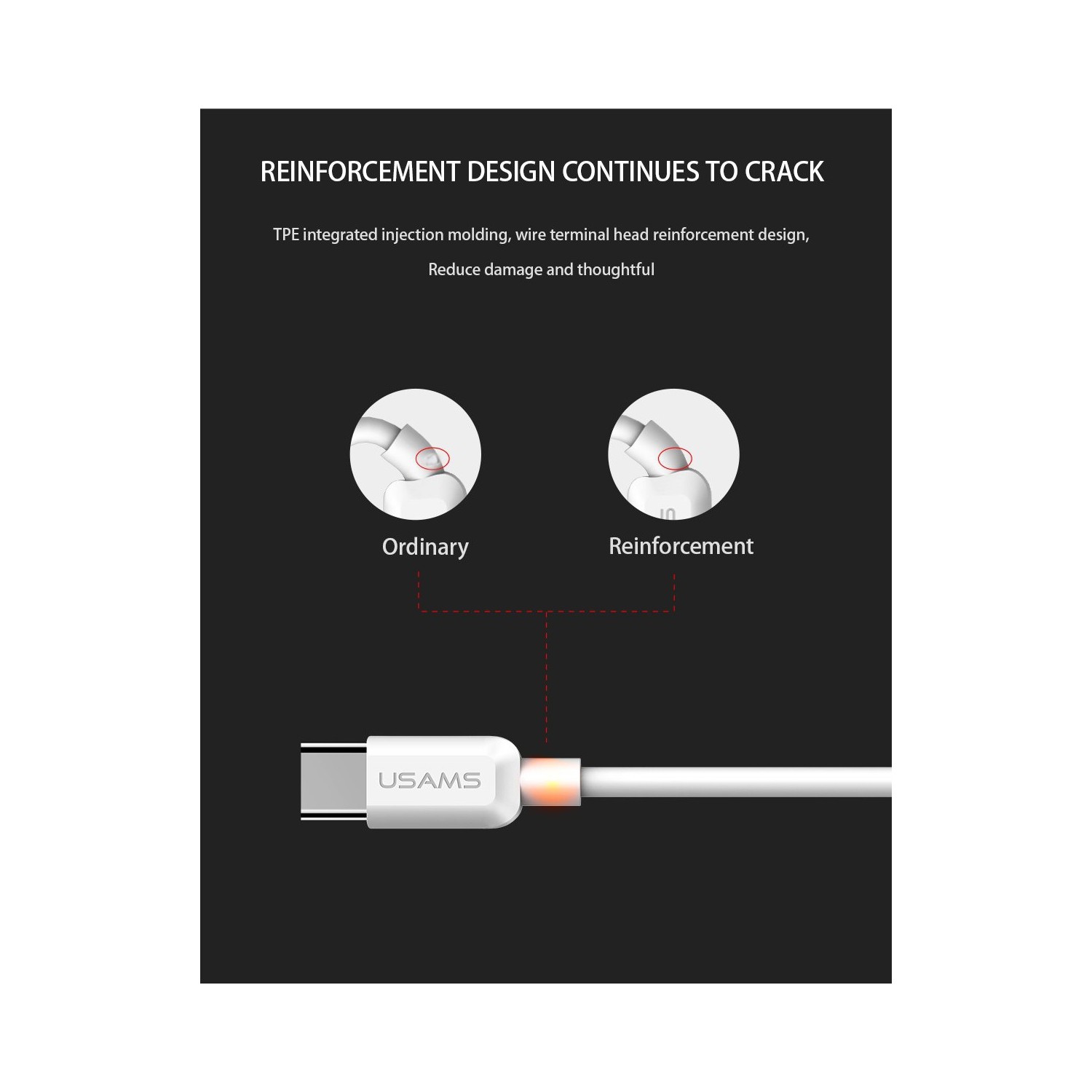 USAMS US-SJ099 Type-C Cable 1m Black