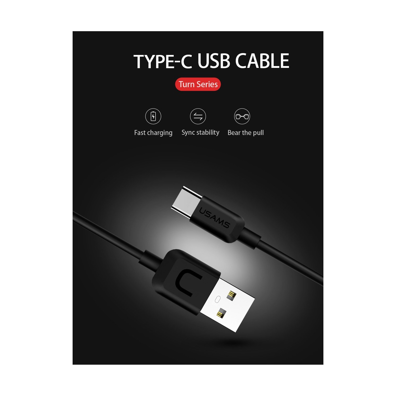 USAMS US-SJ099 Type-C Cable 1m Pink