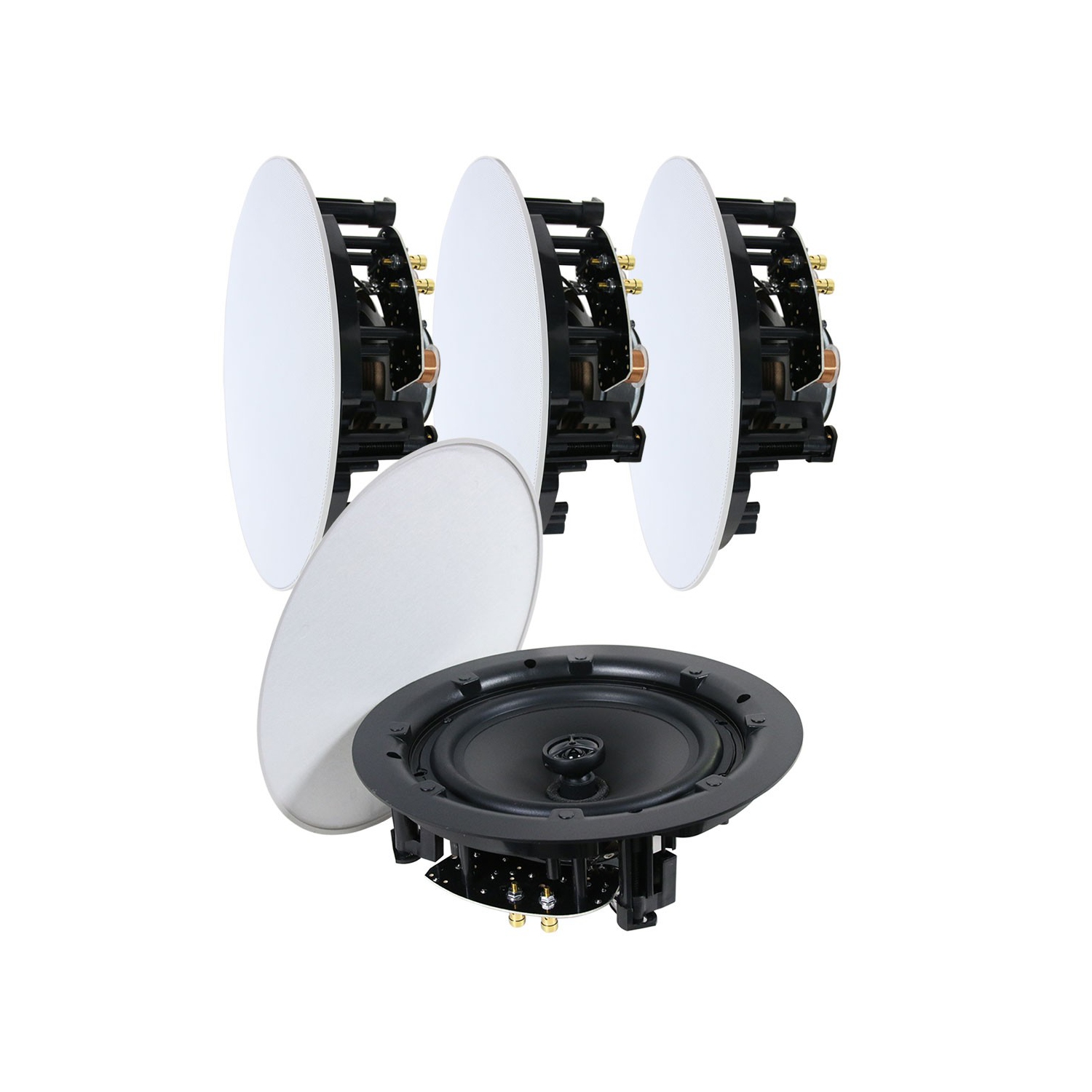 Haut-parleurs de plafond haut de gamme de 8 po NV802F Near-Vanishing de Boost Audio