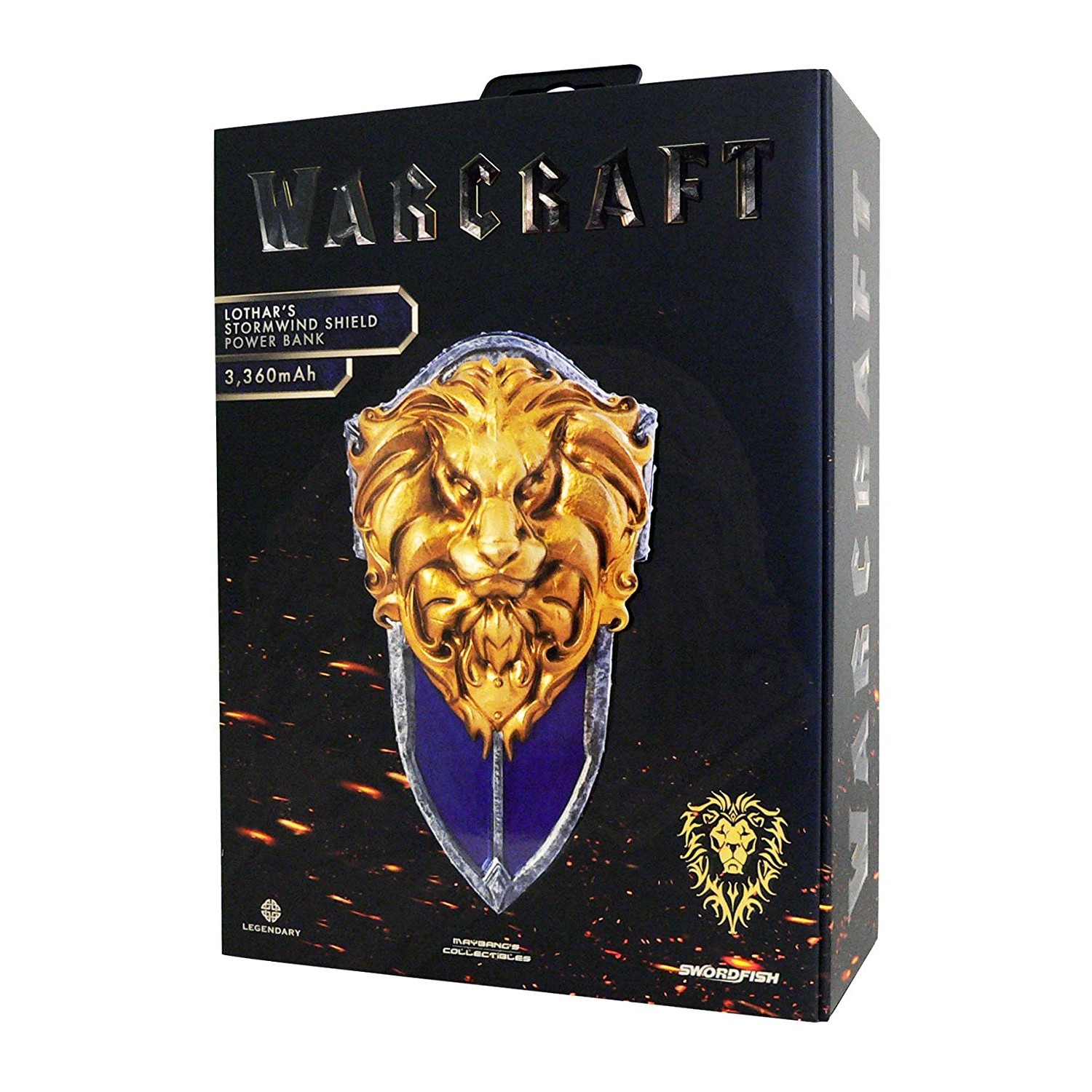 Swordfish Tech Warcraft, Stormwind Shield chargeur externe de 3360 mAh - emballage détail