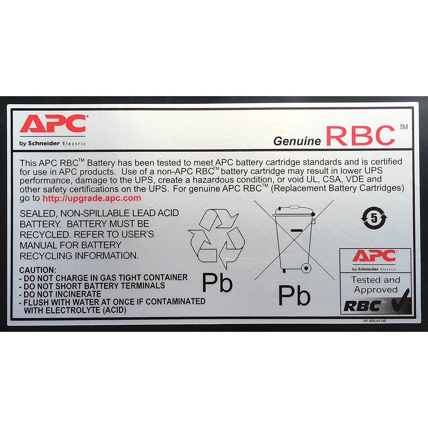 APC UPS REPLACEMENT BATTERY CARTRIDGE FOR APC UPS MODEL BR1000G AND SELECT OTHERS