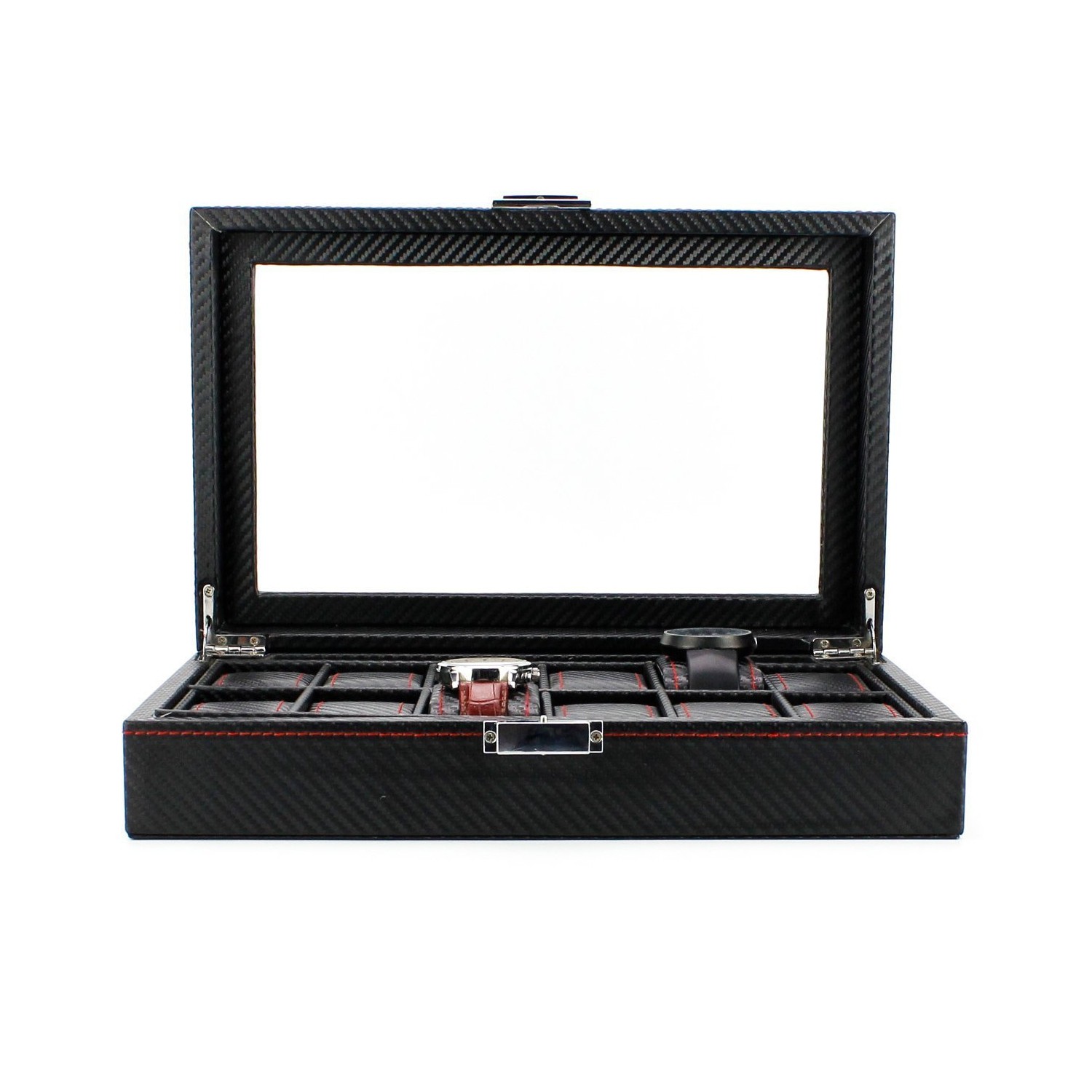 Coffret à bijoux en cuir 12 Watch, coffret à bijoux, range-tout en fibre de carbone, boîte de rangement de présentation …