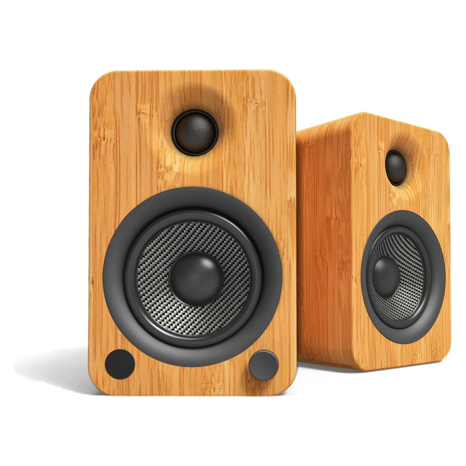 Kanto – haut-parleurs amplifiés YU4 avec Bluetooth® et préamplificateur phono, bambou