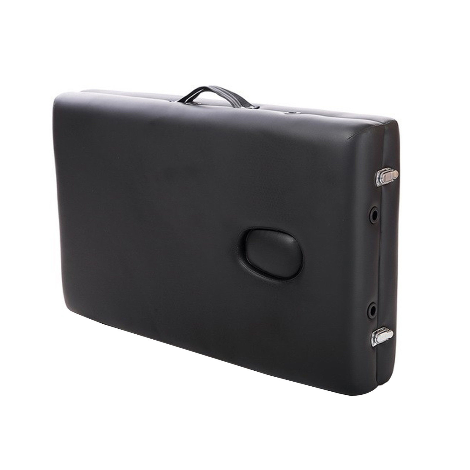 Kunova Super Stable Portable 2 Fold Massage Reiki Facial Table Bed (Black) Free Carrying Bag & Armrests (Black)