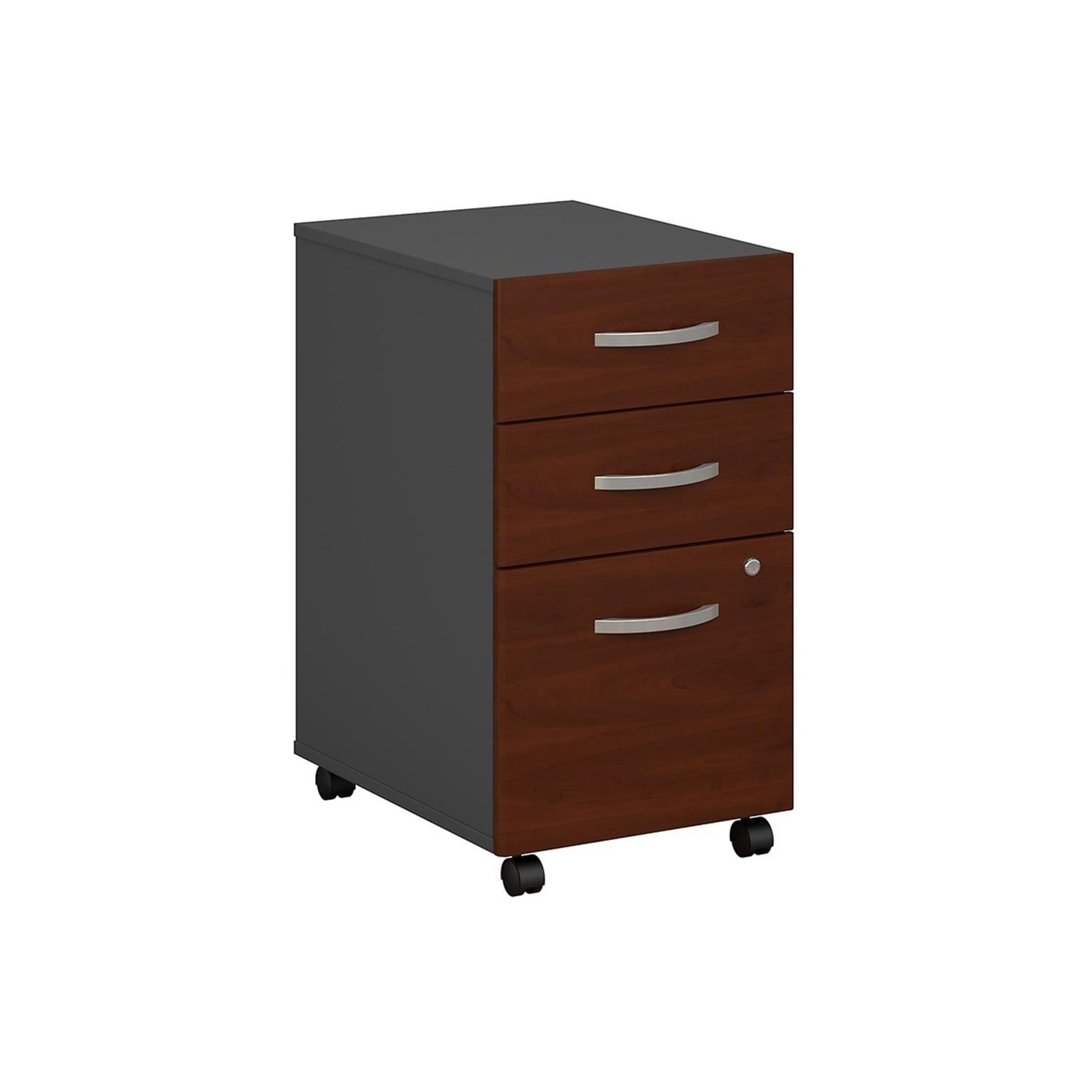 Series C 3 Drawer Mobile File Cabinet in Hansen Cherry - Engineered Wood