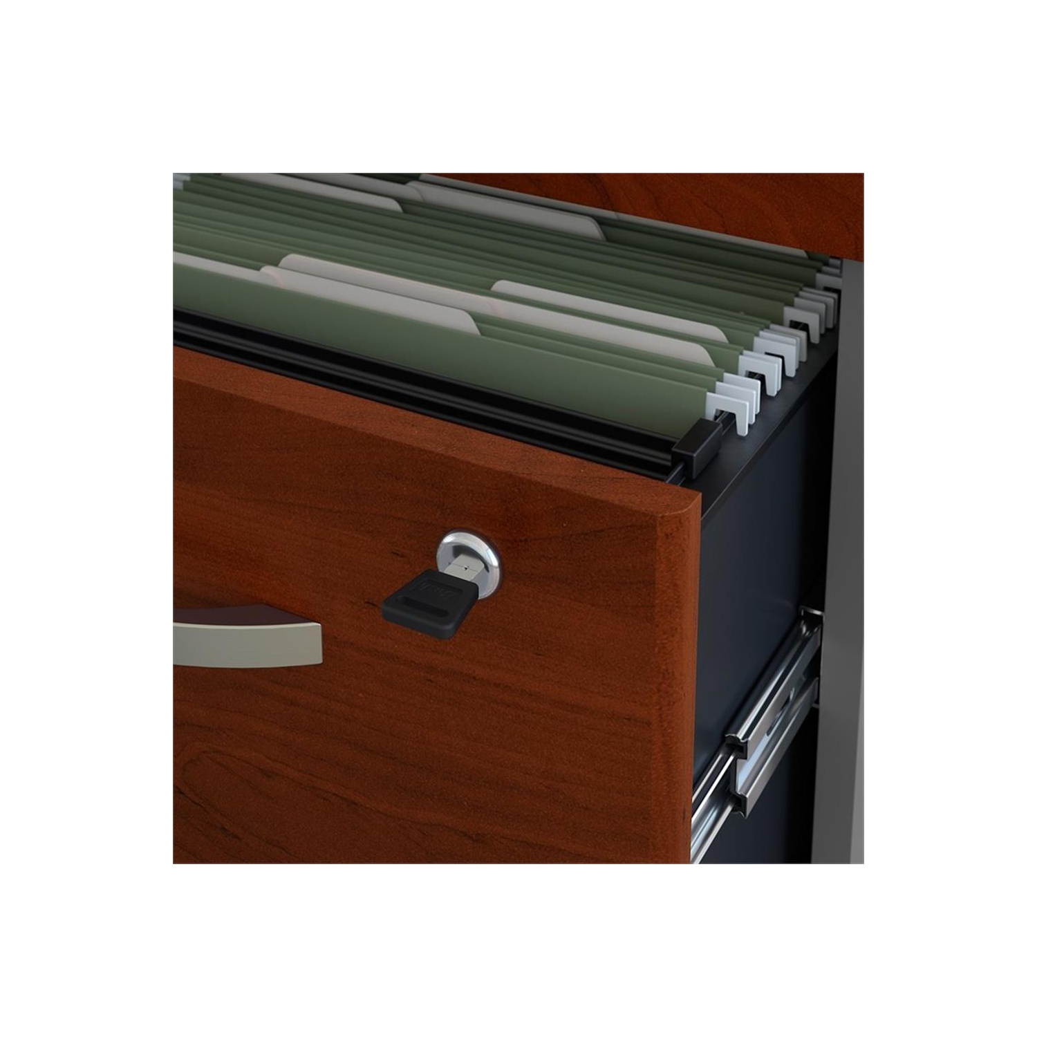 Series C 3 Drawer Mobile File Cabinet in Hansen Cherry - Engineered Wood