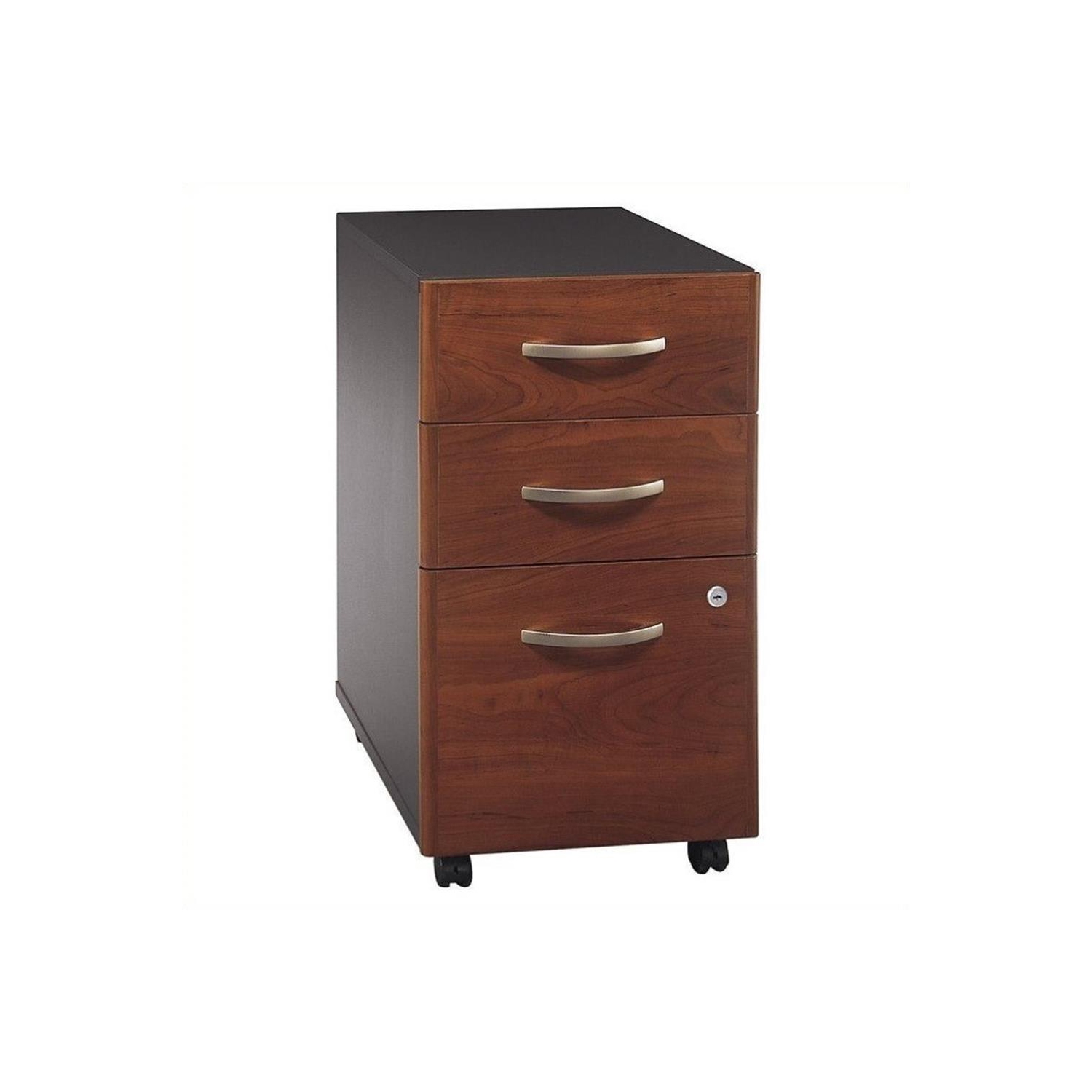 Series C 3 Drawer Mobile File Cabinet in Hansen Cherry - Engineered Wood