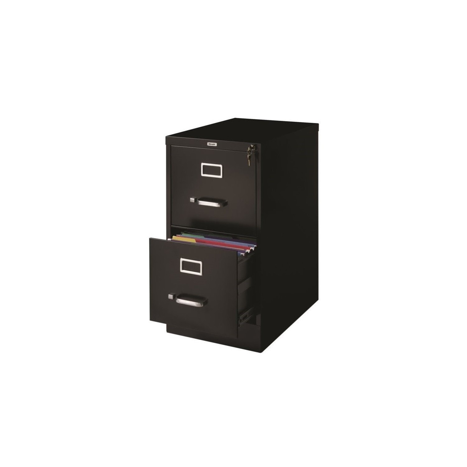 Hirsh Industries 2 Drawer Letter File Cabinet in Black