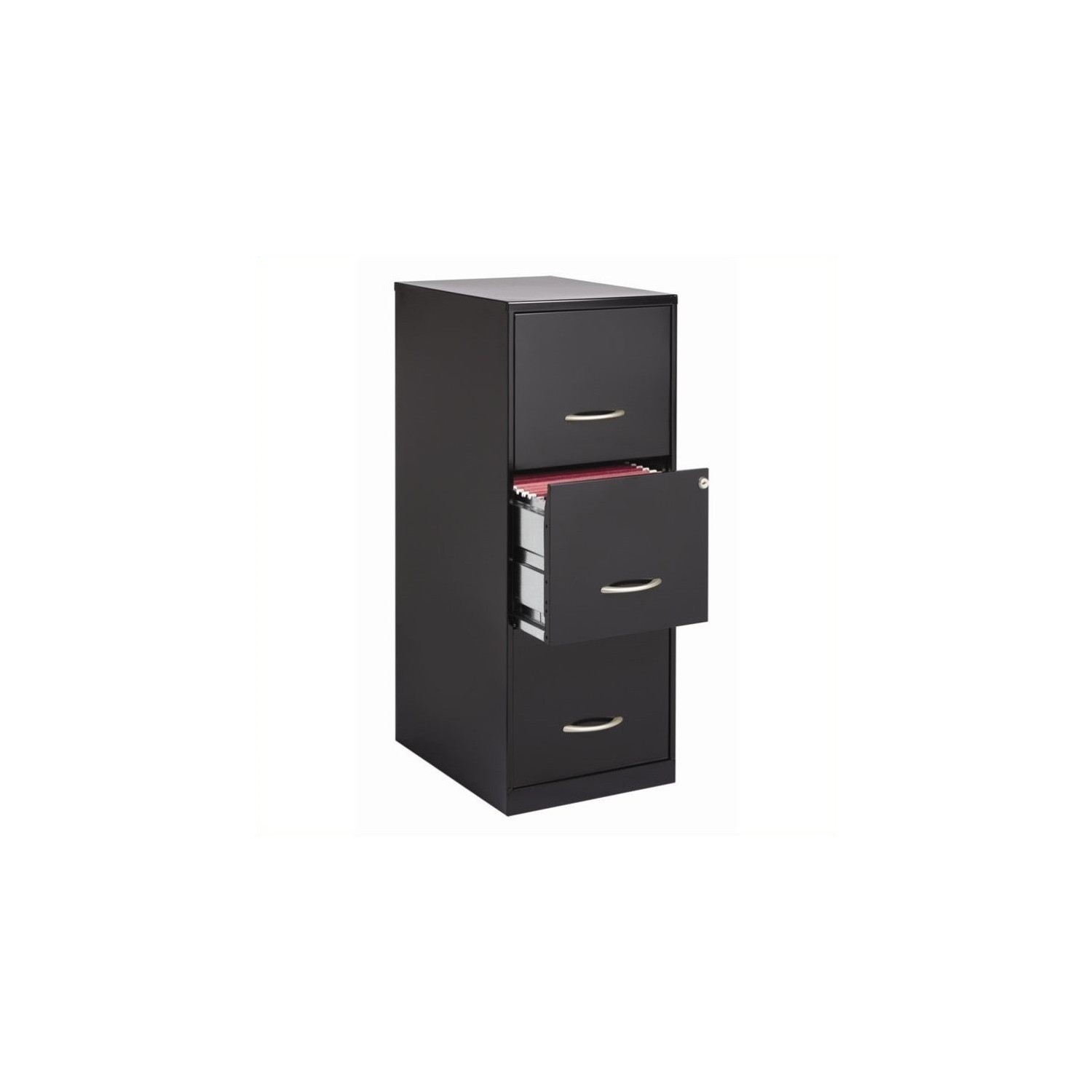 Hirsh Industries SOHO 3 Drawer Letter File Cabinet in Black