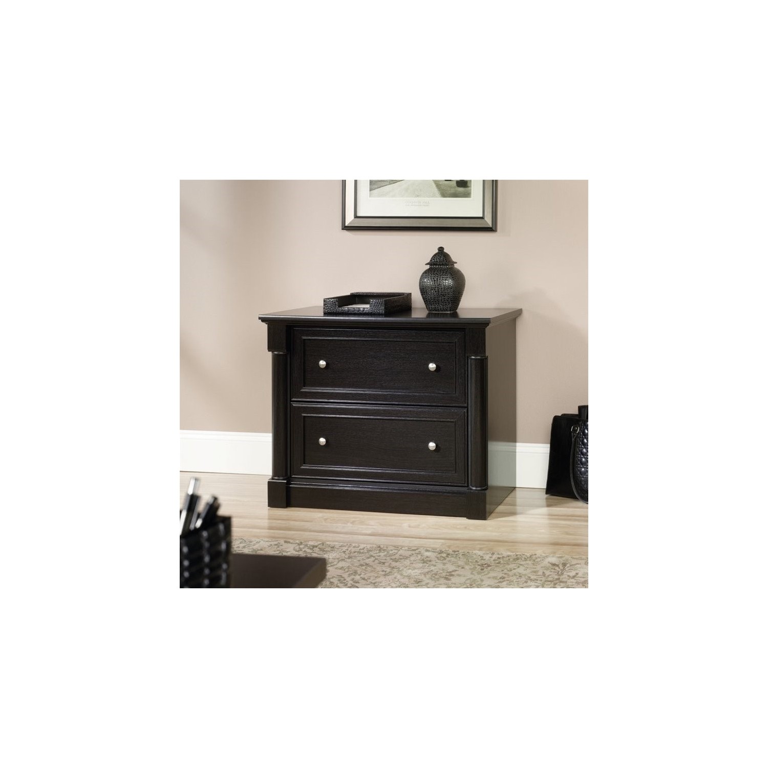 Sauder Palladia 2 Drawer File Cabinet in Wind Oak