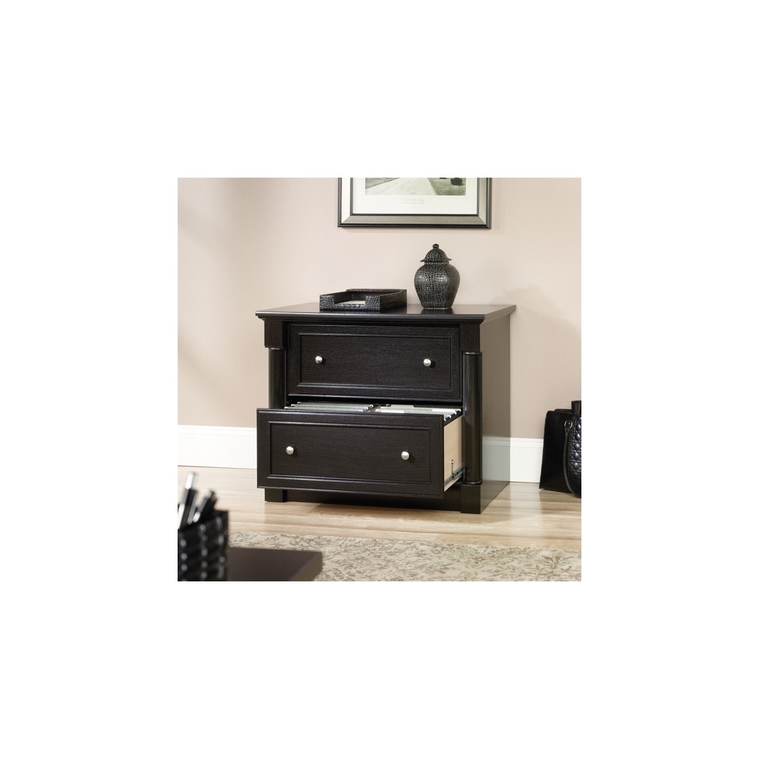 Sauder Palladia 2 Drawer File Cabinet in Wind Oak
