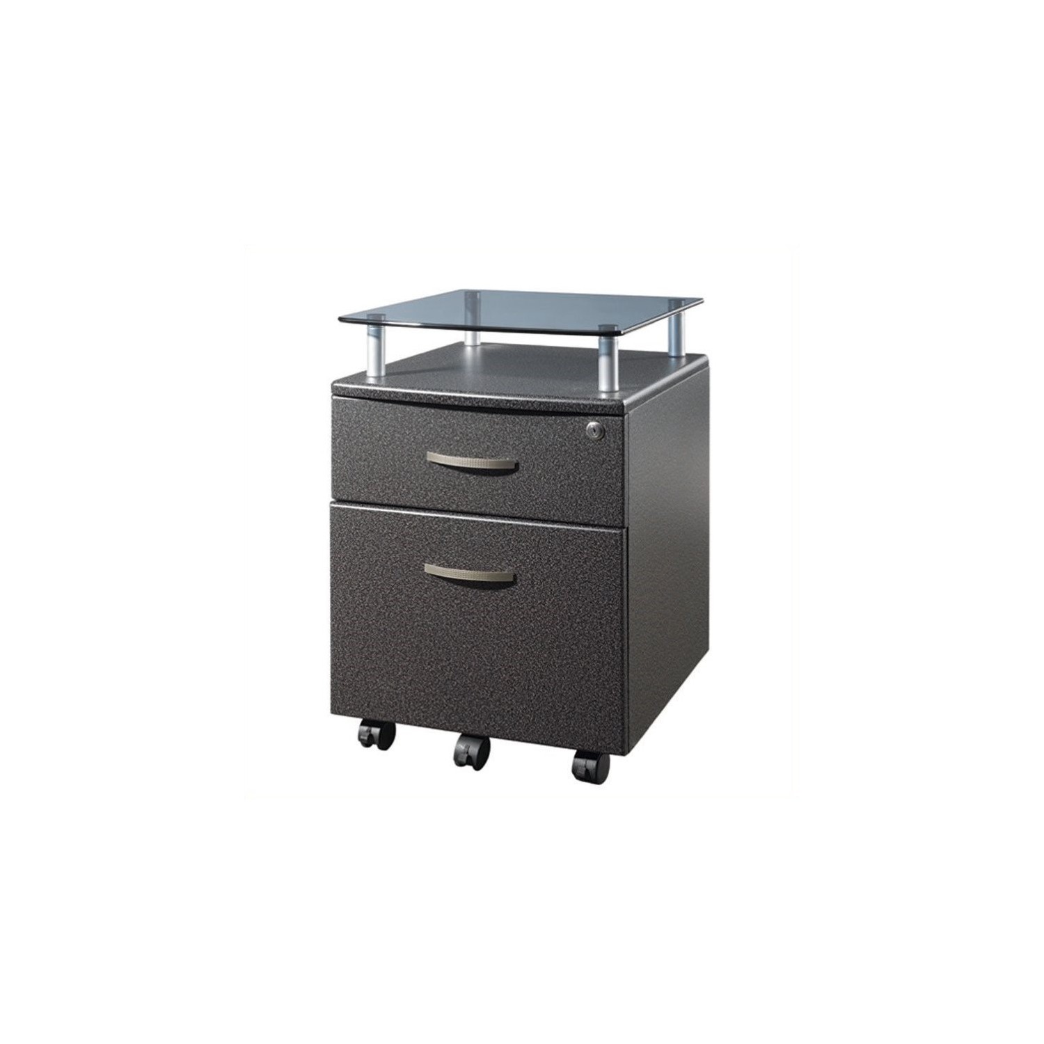 Techni Mobili Seguro 2 Drawer Wood Mobile Filing Cabinet in Graphite