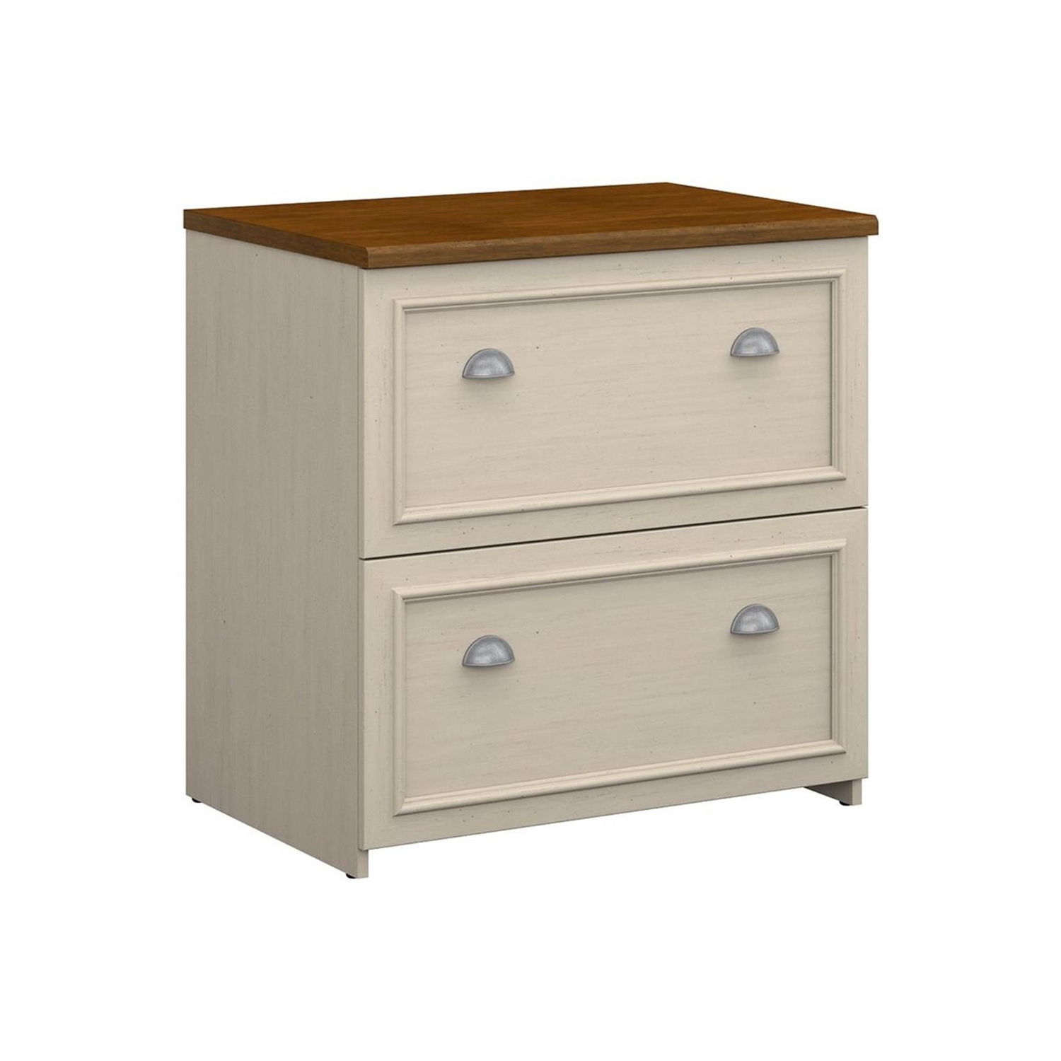 Fairview 2 Drawer Lateral File Cabinet in Antique White - Engineered Wood