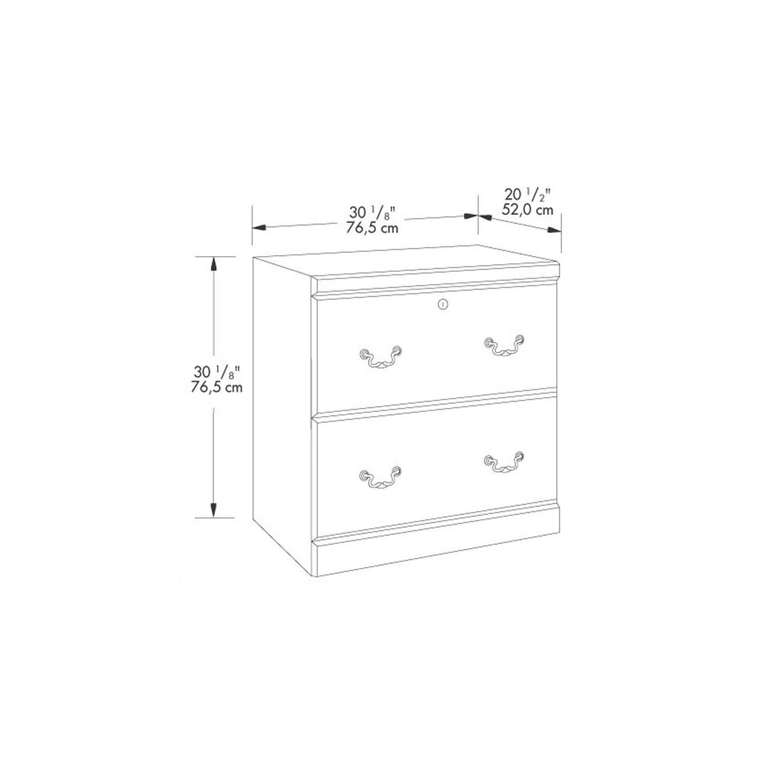 Sauder Heritage Hill 2 Drawer Lateral Wood File Cabinet in Classic Cherry