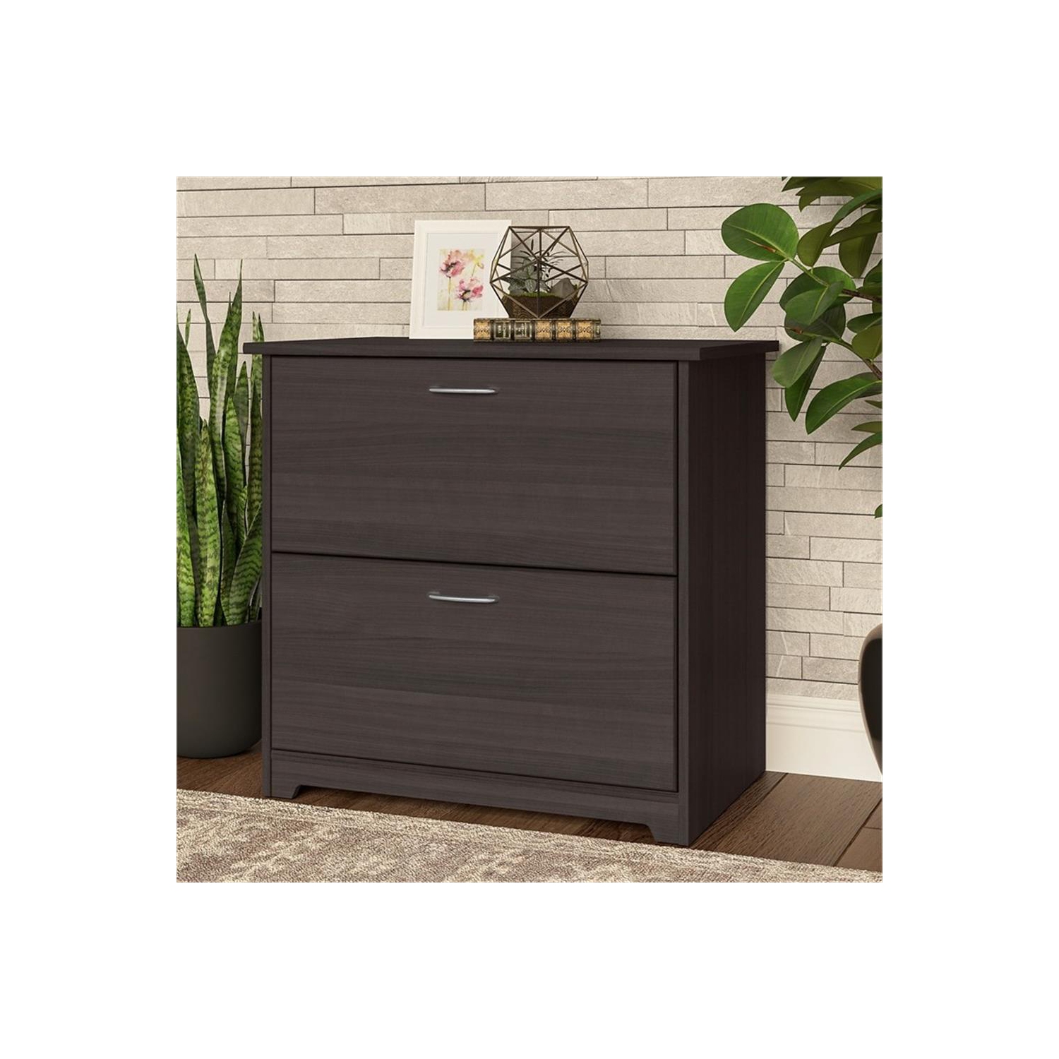 Cabot 2 Drawer Lateral File Cabinet in Heather Gray - Engineered Wood