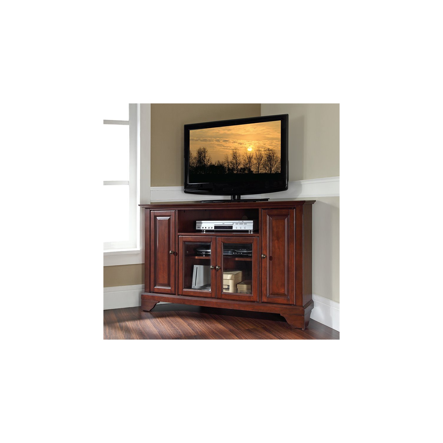 Crosley – Meuble en coin Lafayette pour téléviseur de 48 po, acajou