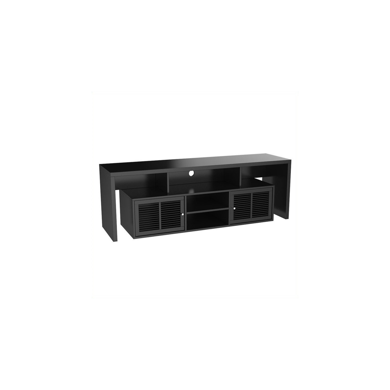 Convenience Concepts Designs2Go Lexington 59" TV Stand in Black Wood Finish