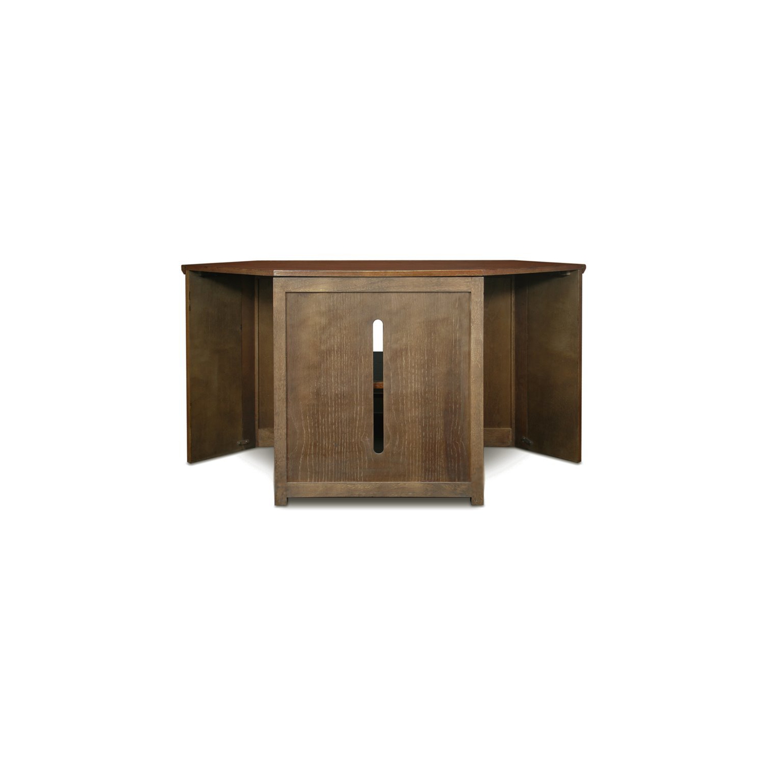 Leick Furniture Mission 46" Corner TV Stand in an Oak Finish