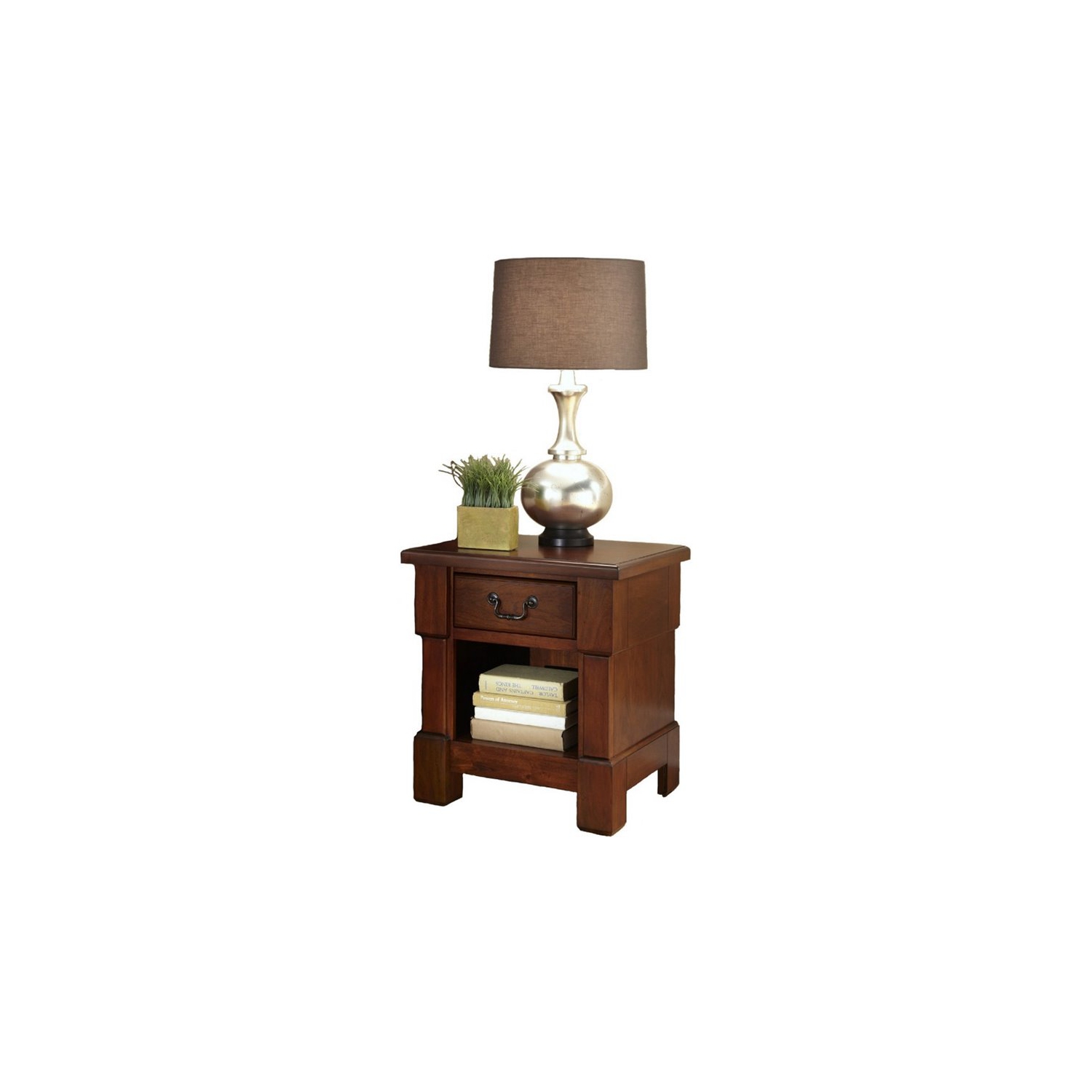 Homestyles Aspen Wood Nightstand in Brown