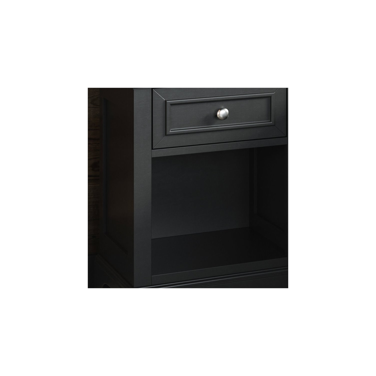 Homestyles Bedford Wood Nightstand in Black