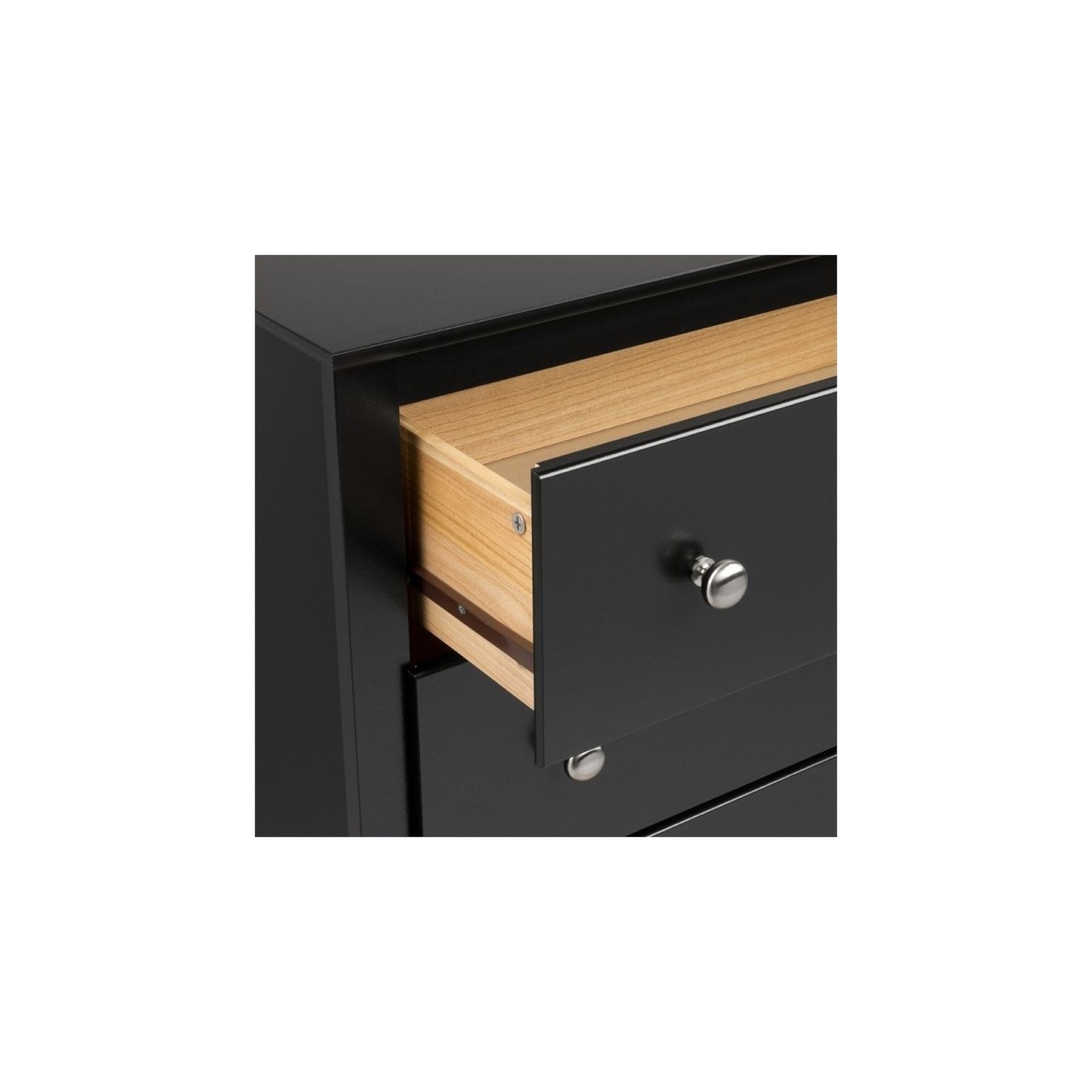 Prepac – Commode à 6 tiroirs Sonoma, noir