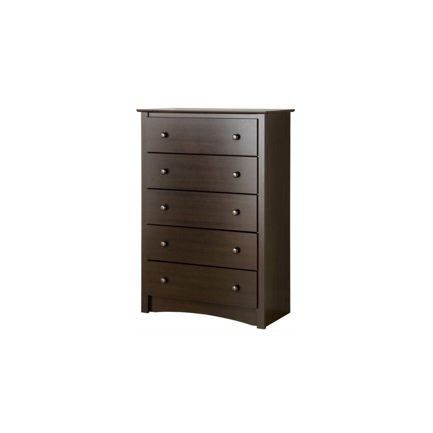 Prepac – Commode à 5 tiroirs Fremont, espresso