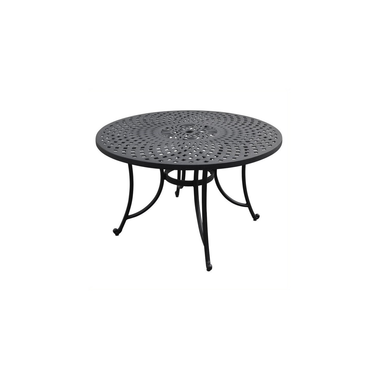 Crosley Furniture Sedona 48" Aluminum Dining Table in Charcoal Black