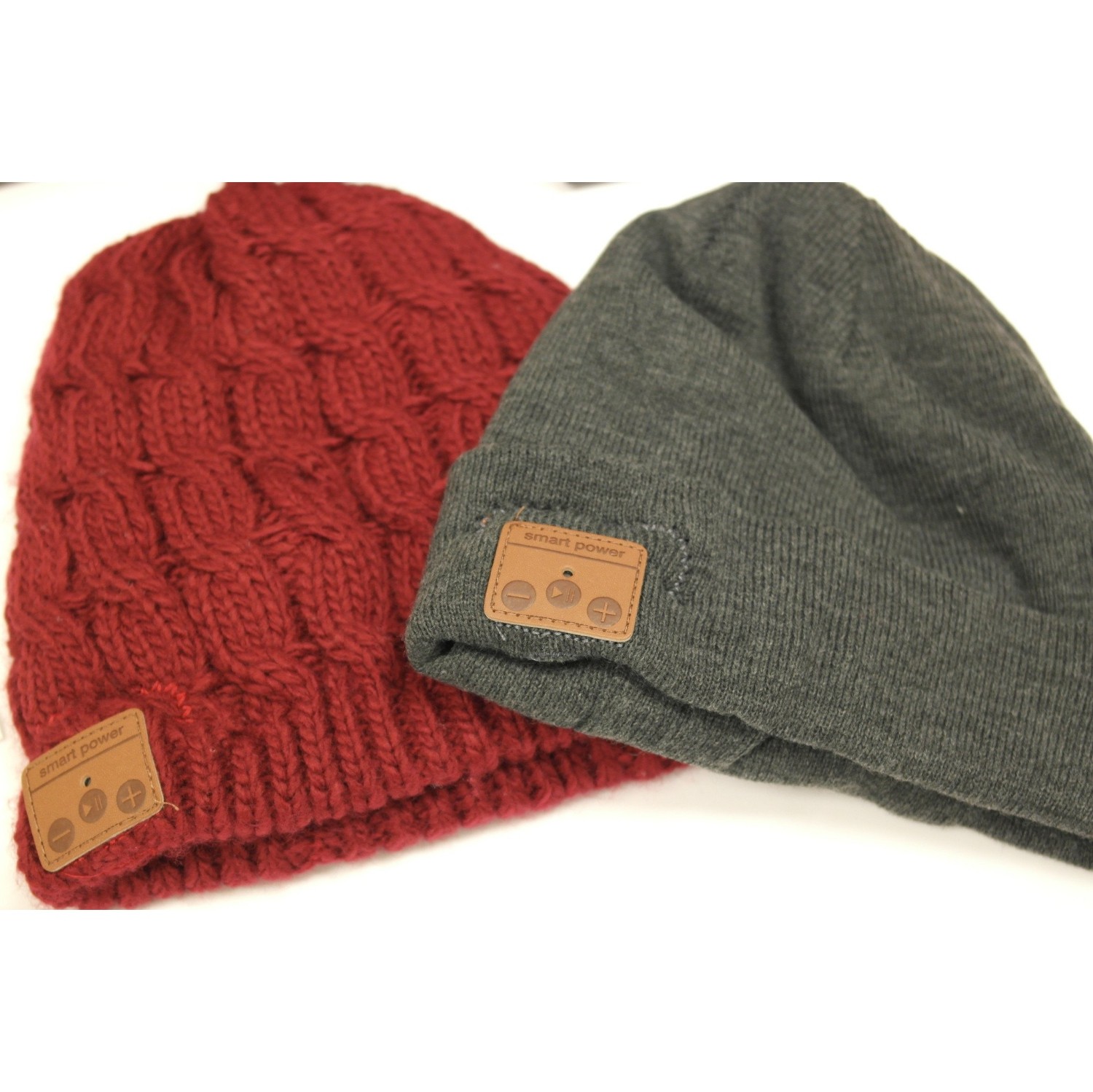 Bluetooth 4.1 Hands-free Stereo Music Double Layer Beanie Grey