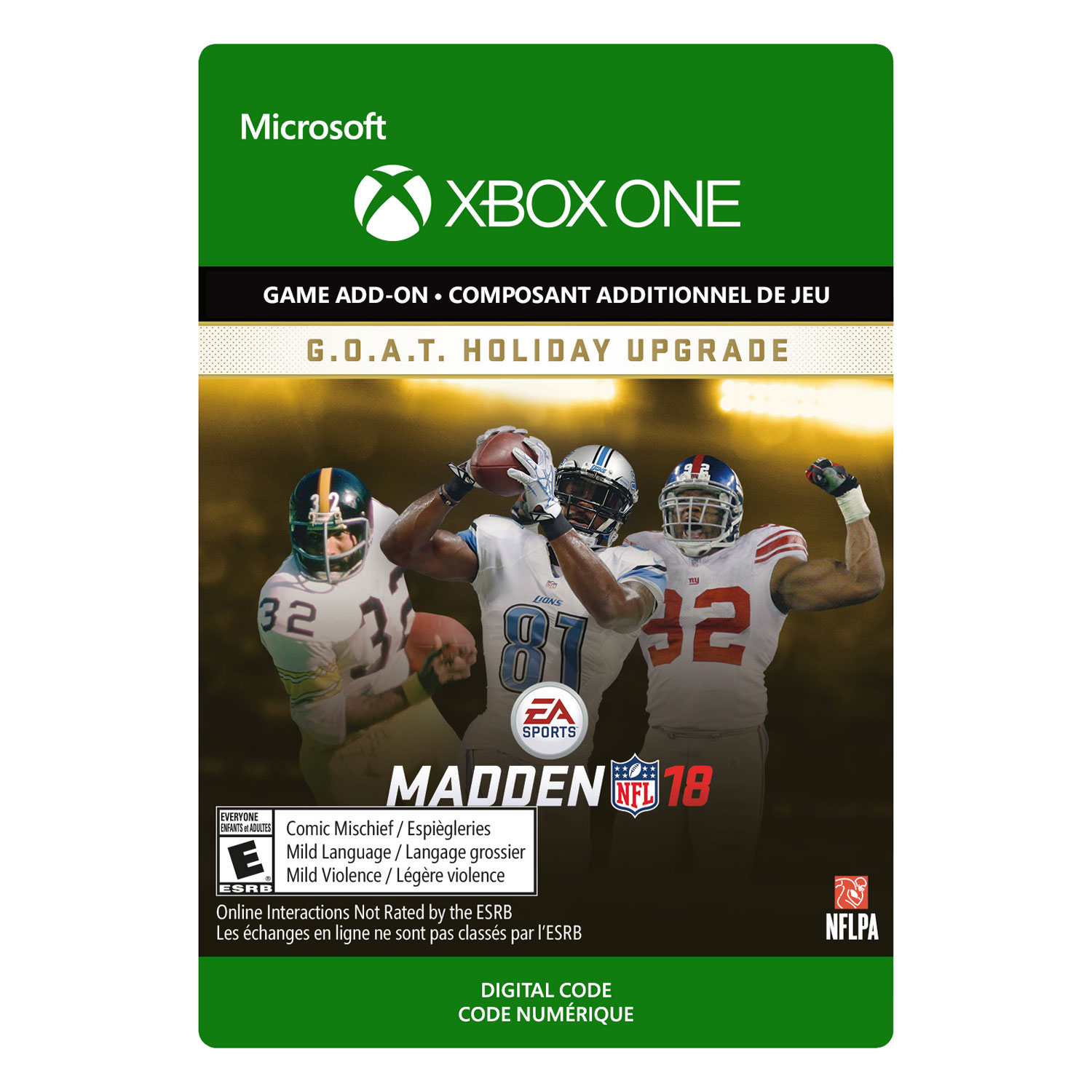 Madden NFL 18 G.O.A.T Holiday Upgrade Expansion Pack (Xbox One) - Digital Download