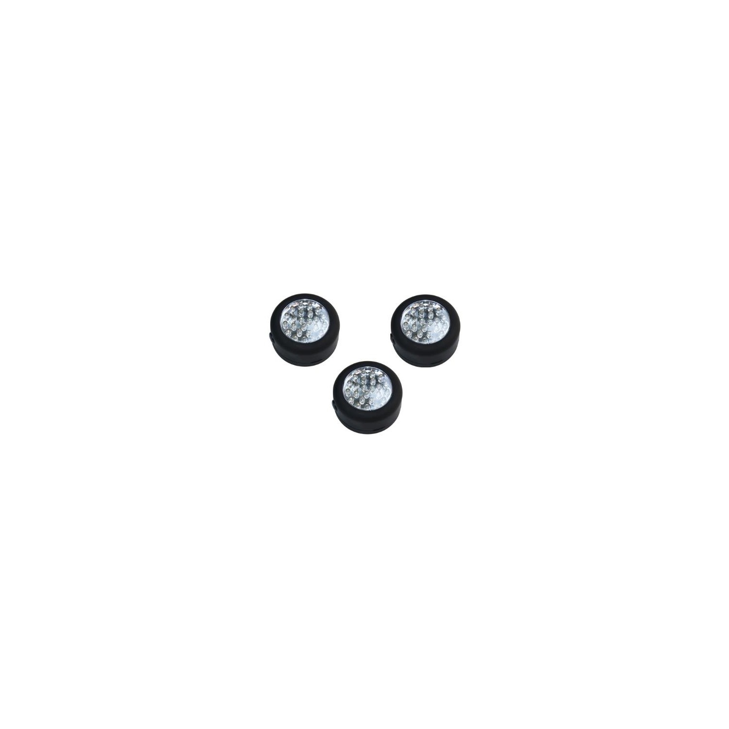 3-Pack 24 Head LED Ultra Bright Rubber Puck Lights