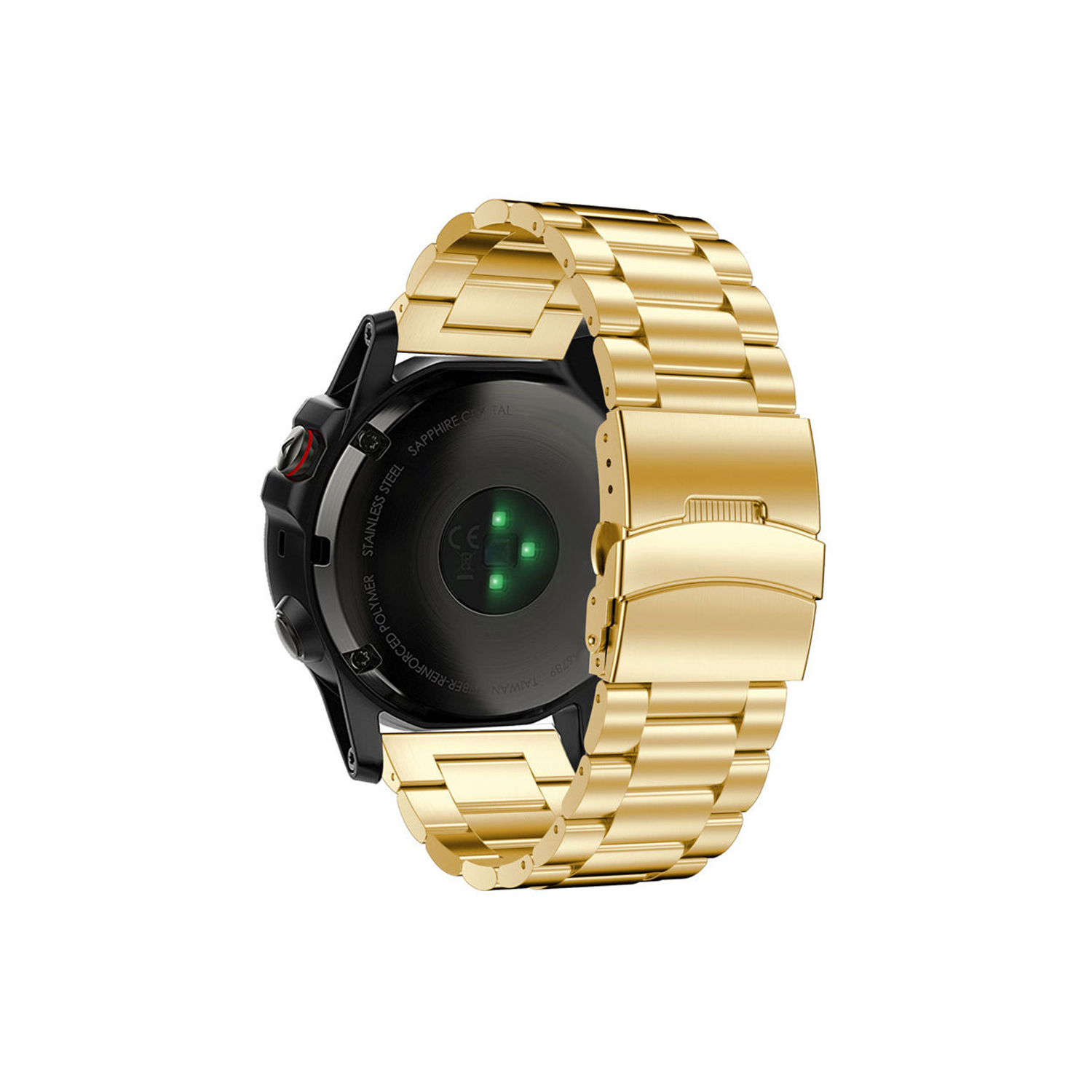 StrapsCo Bracelet en acier inoxydable pour Garmin Fenix ​​5S en or jaune