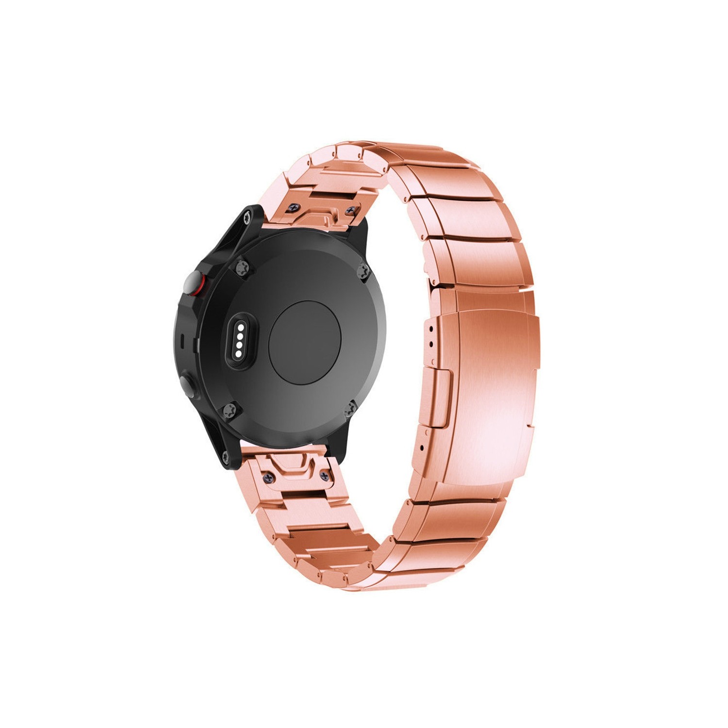 StrapsCo Stainless Steel Modern Quick Realese Bracelet Band for Garmin Fenix 5 & Forerunner 935 in Rose Gold