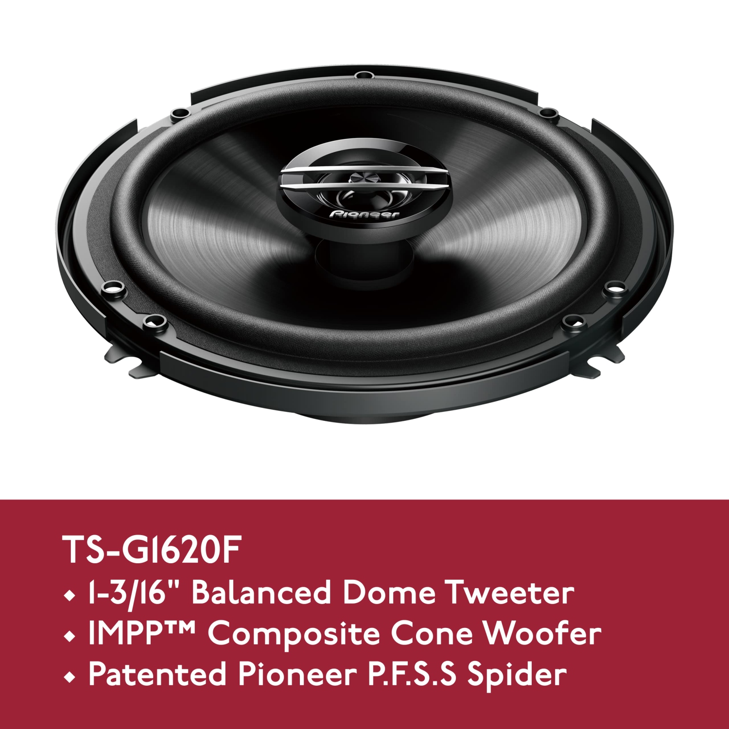 Pioneer TS-G1620F G-Series 6.5" 300-Watt 2-Way Coaxial Speakers