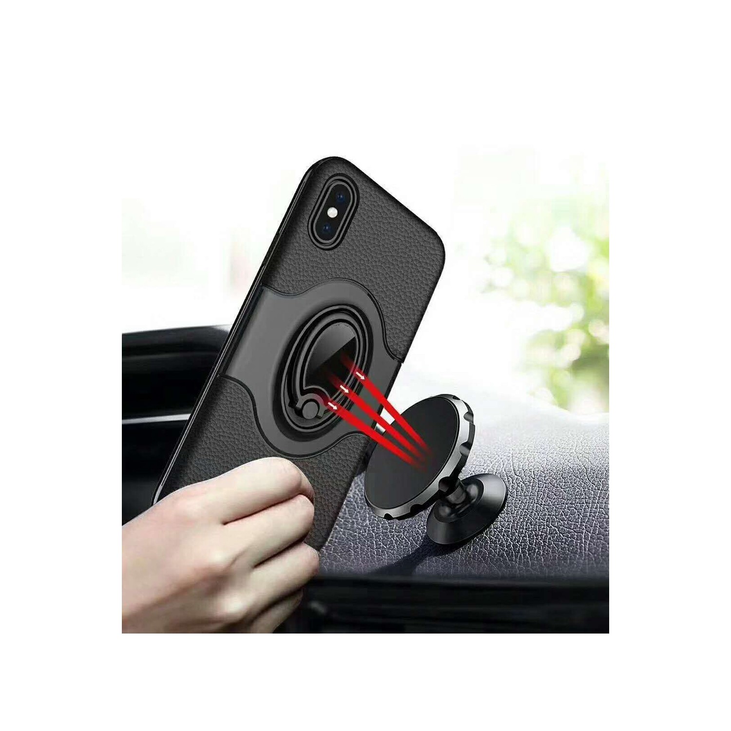 Étui souple ajusté d’Exian pour iPhone X - Rouge