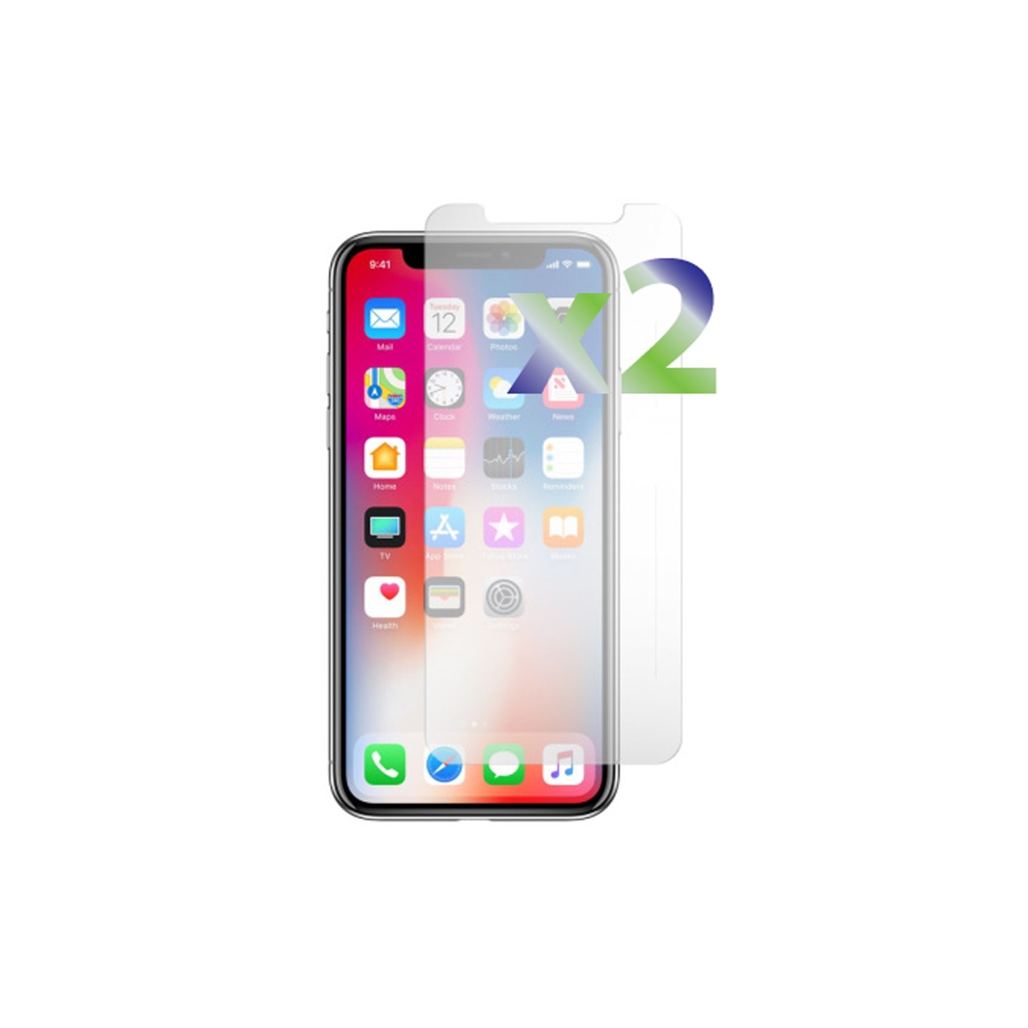 Étui protecteur d’écran d’Exian pour iPhone X - transparent