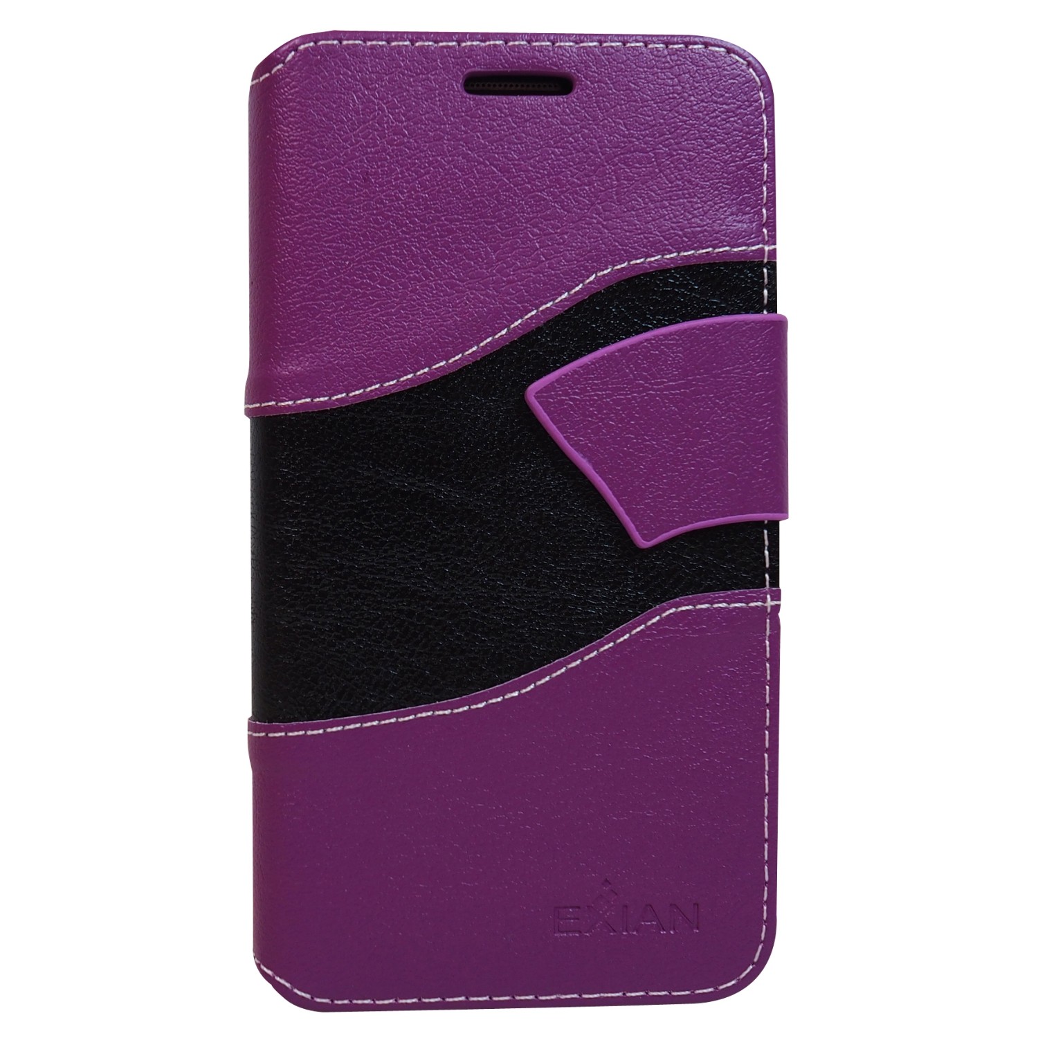Exian Fitted Soft Shell Case for Samsung Galaxy Grand Prime - Black;Purple