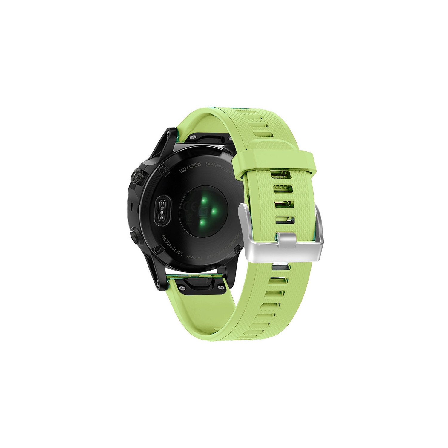 Bracelet de remplacement de StrapsCo pour Fenix 5 en couleur vert lime de Garmin