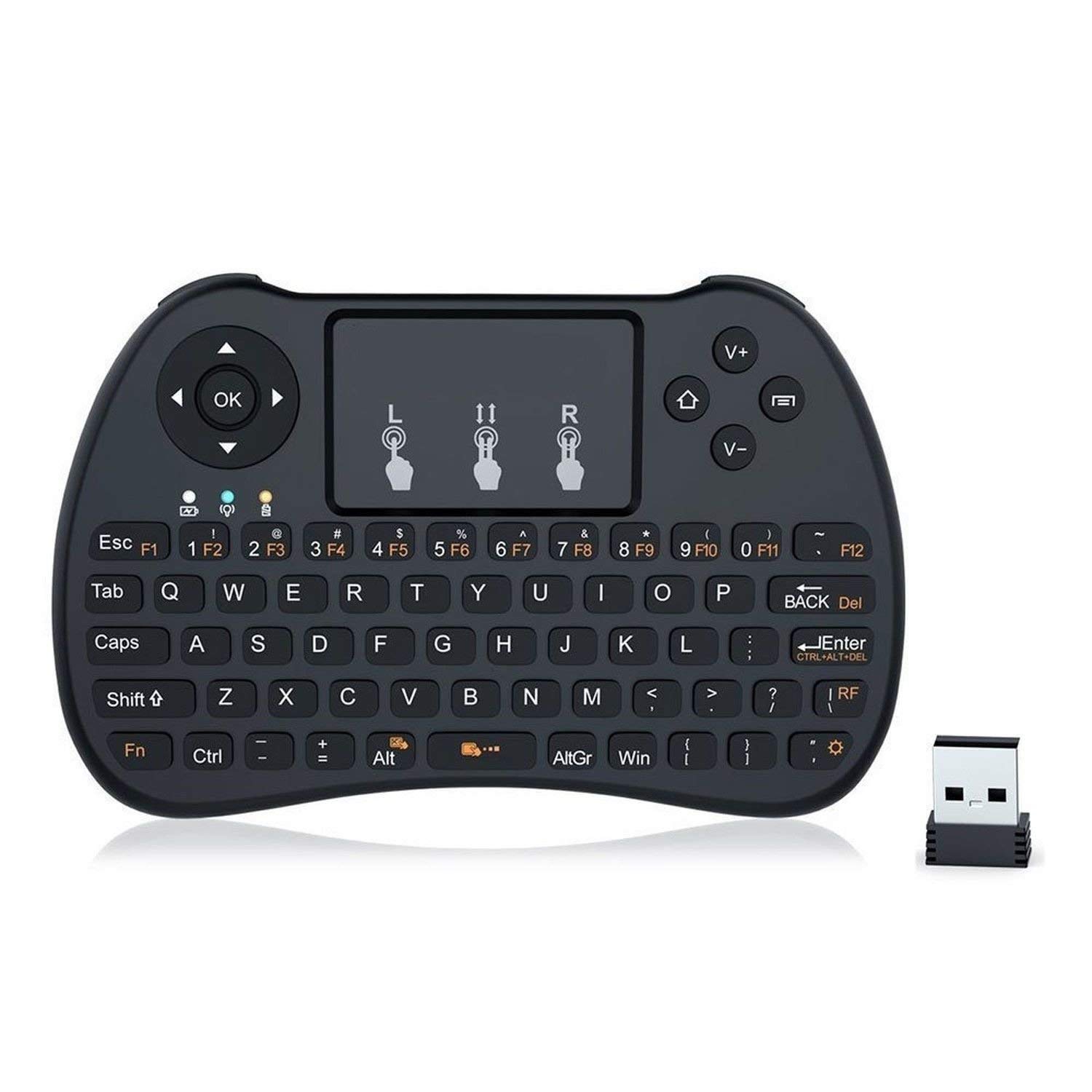 GIZMOOR Eny H9 Mini Keyboard 2.4GHz Wireless Multi-Media Portable Keyboard Air Remote for PC, Notebook, Smart TV, HTPC, Android TV Box