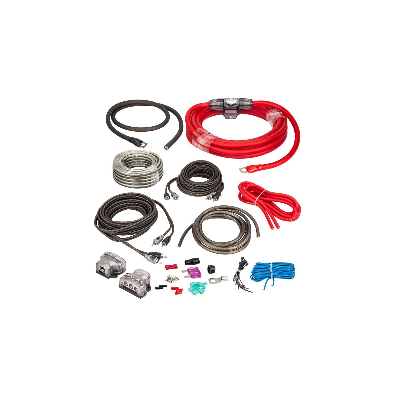 Rockford Fosgate RFK4D 4 AWG Complete Dual Amp Installation Kit