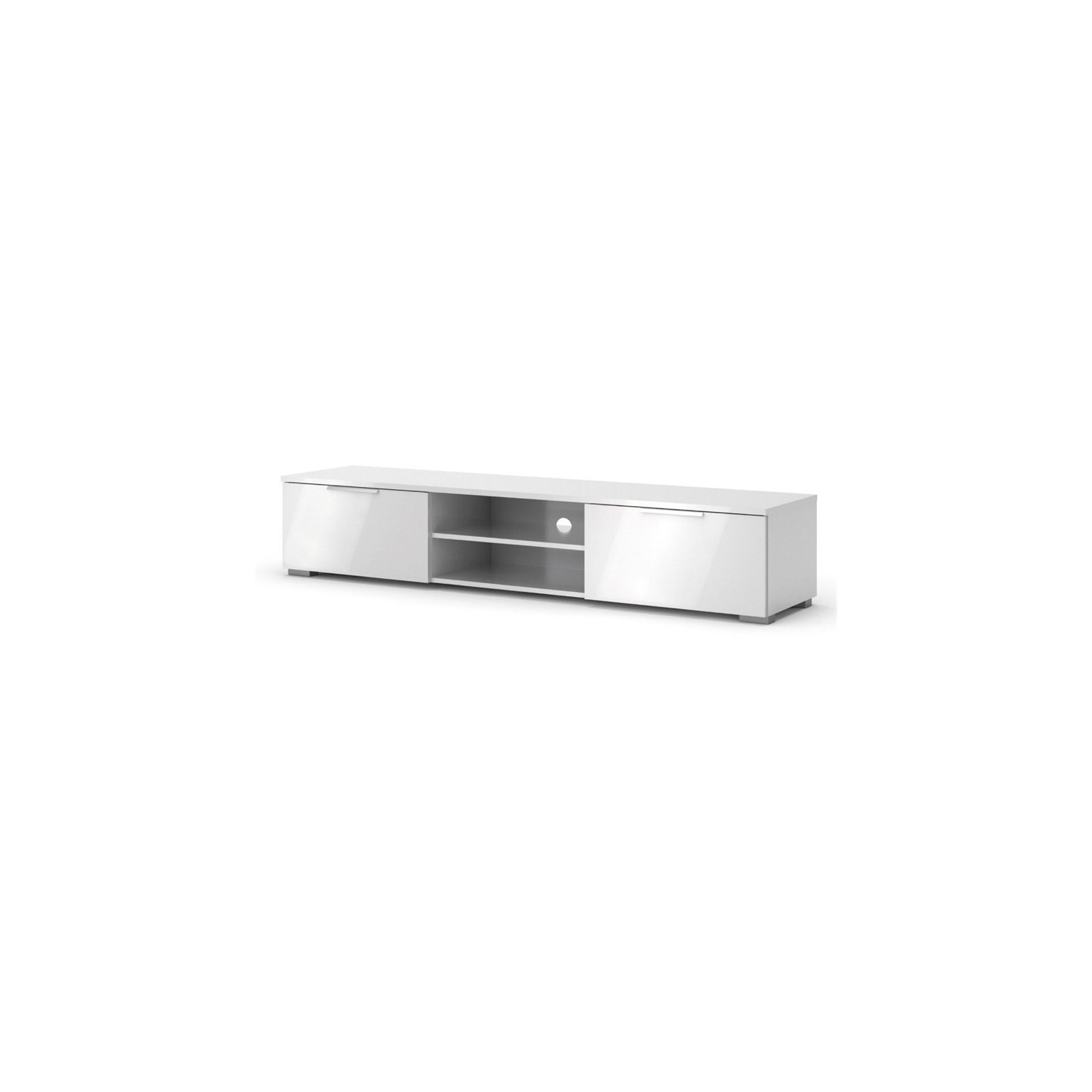 Tvilum Match Modern 68" TV Stand in White High Gloss