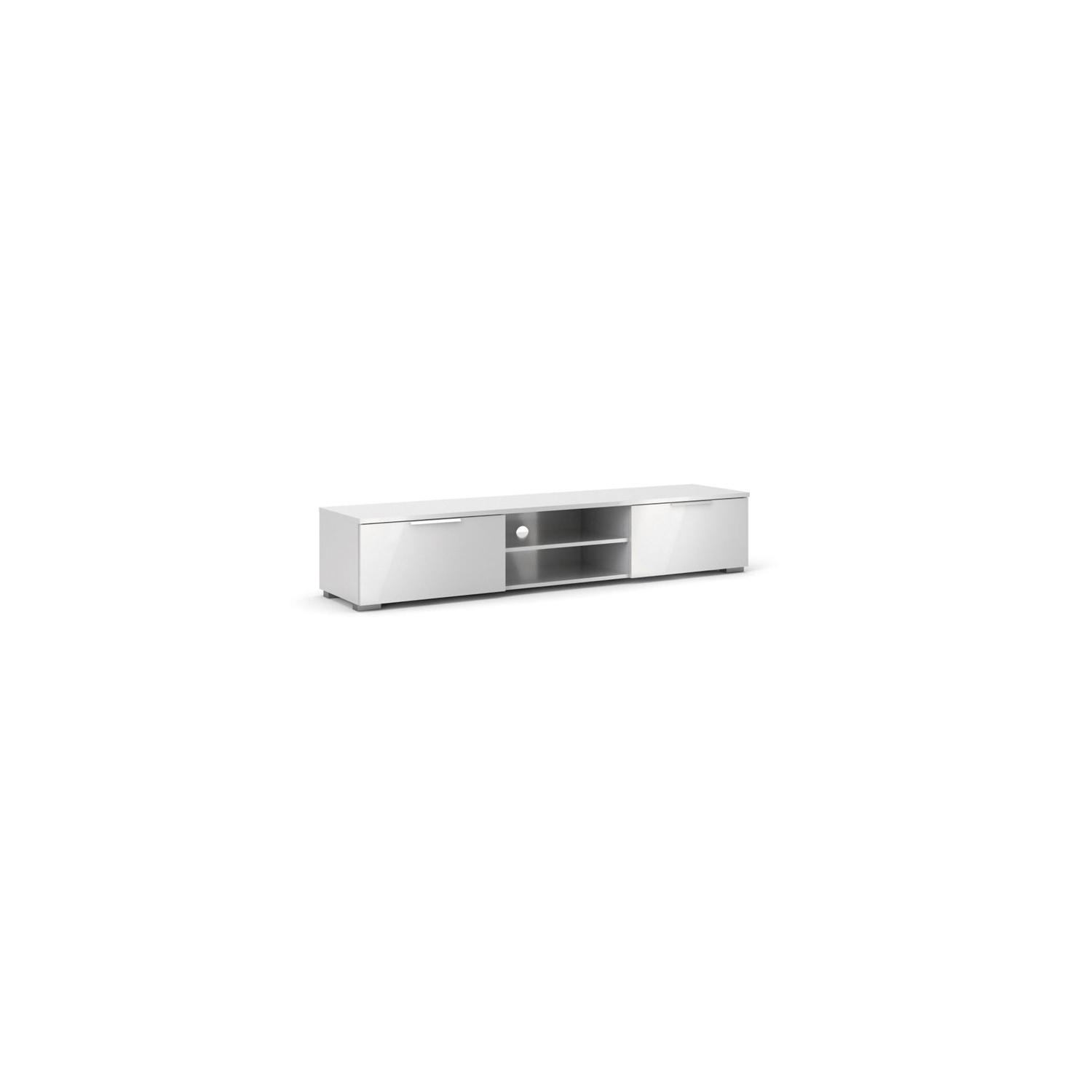 Tvilum Match Modern 68" TV Stand in White High Gloss