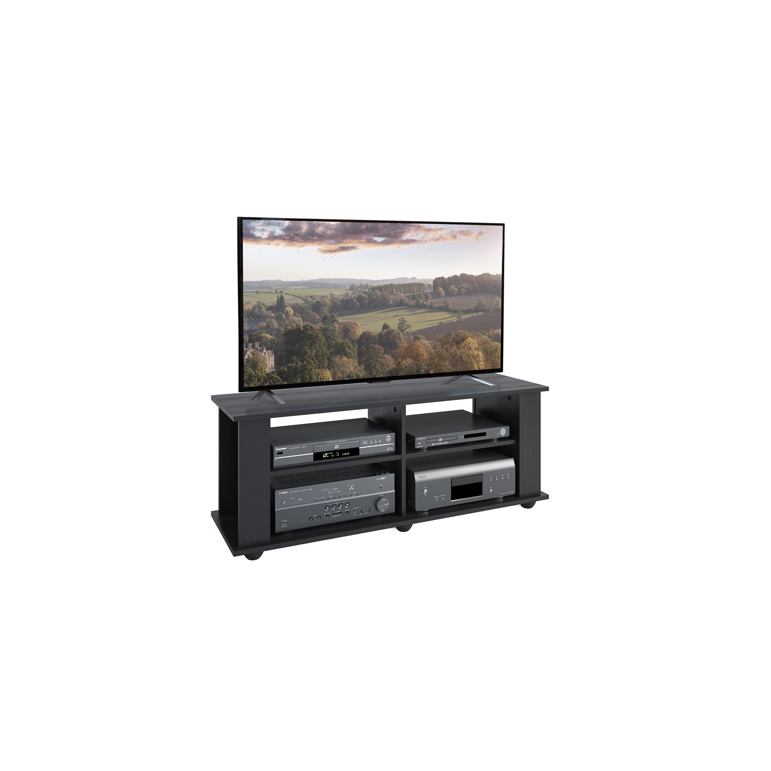 CorLiving Fillmore Engineered Wood TV Stand in Midnight Black - For TVs upto 55"