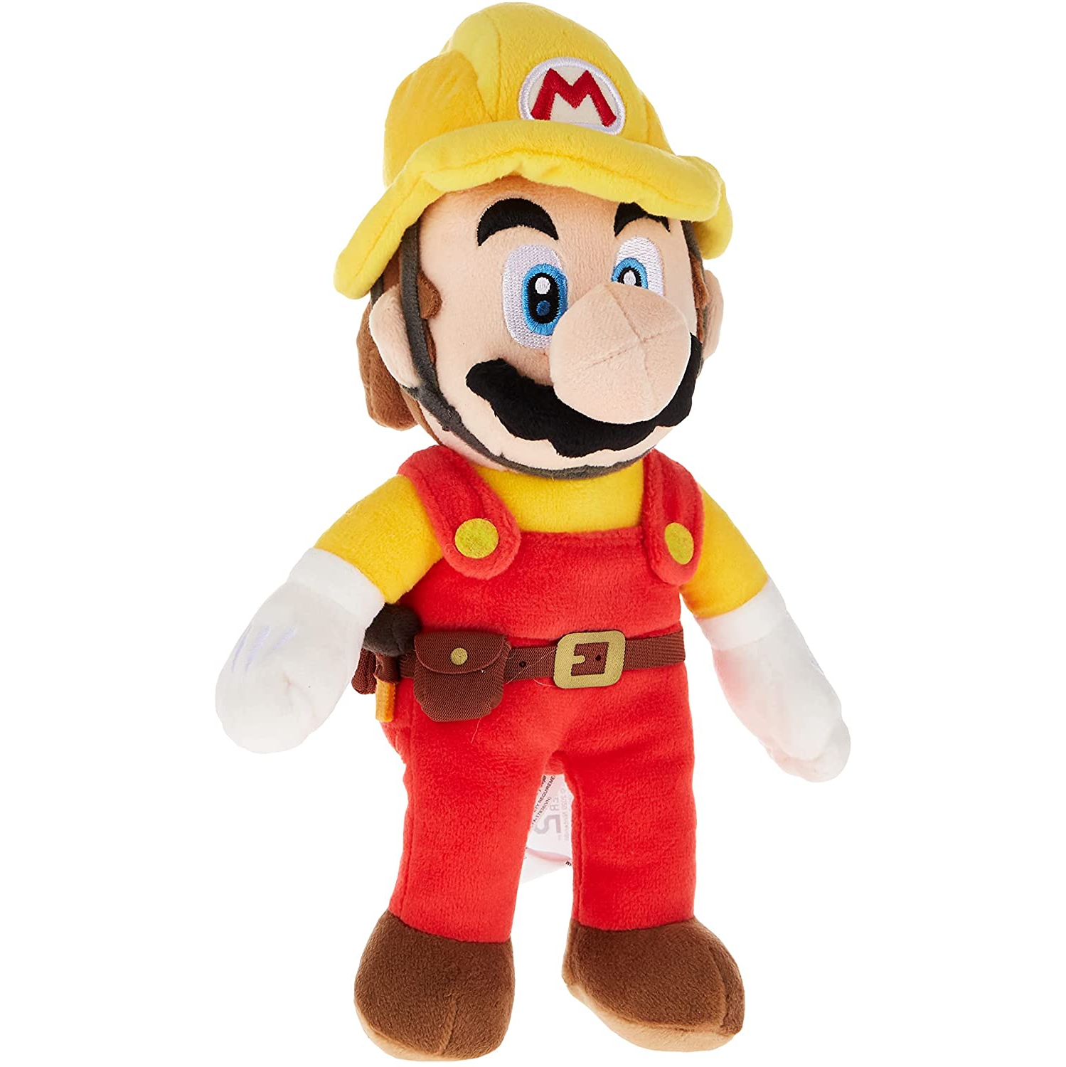Super Mario Maker 2 - Builder Mario Plush, 9.5"