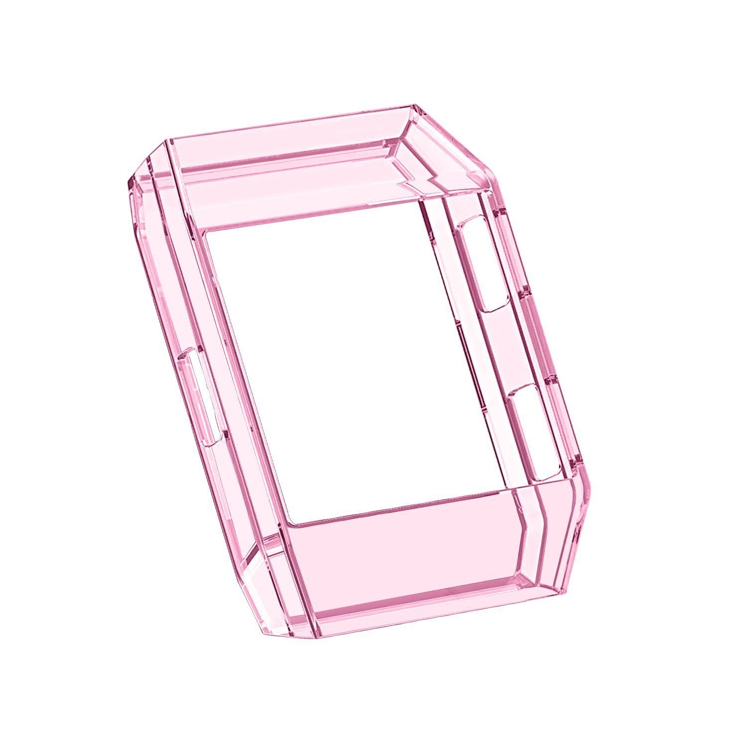 Soft Silicone Clear Case Cover Protector for Smart Watch Fitbit Ionic-Pink