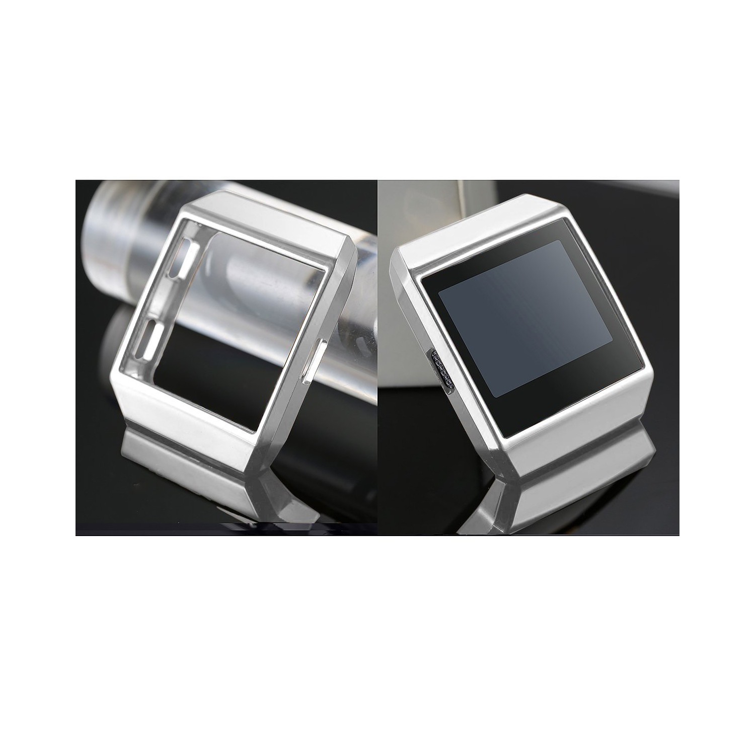 Soft Silicone Protector Case Cover for Smart Watch Fitbit Ionic-Sliver