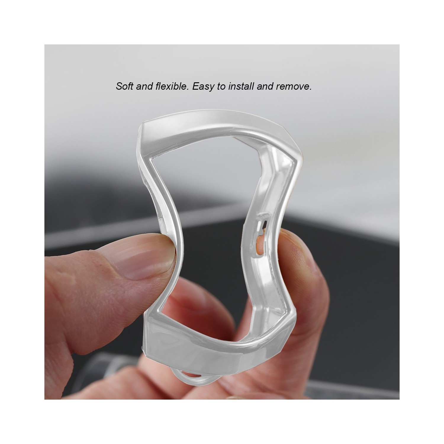 Soft Silicone Protector Case Cover for Smart Watch Fitbit Ionic-Sliver